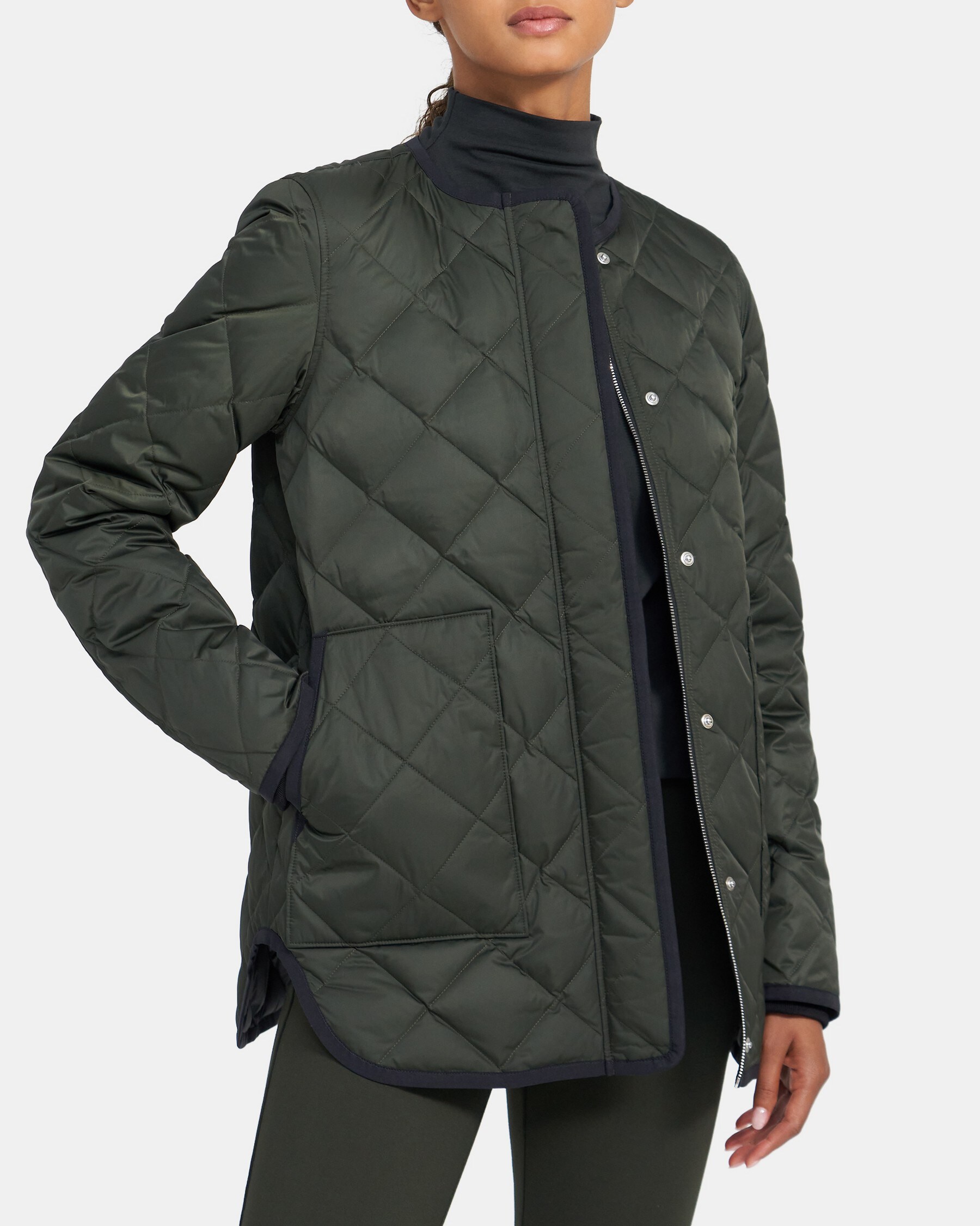 Theory Quilted Jacket in Taffeta