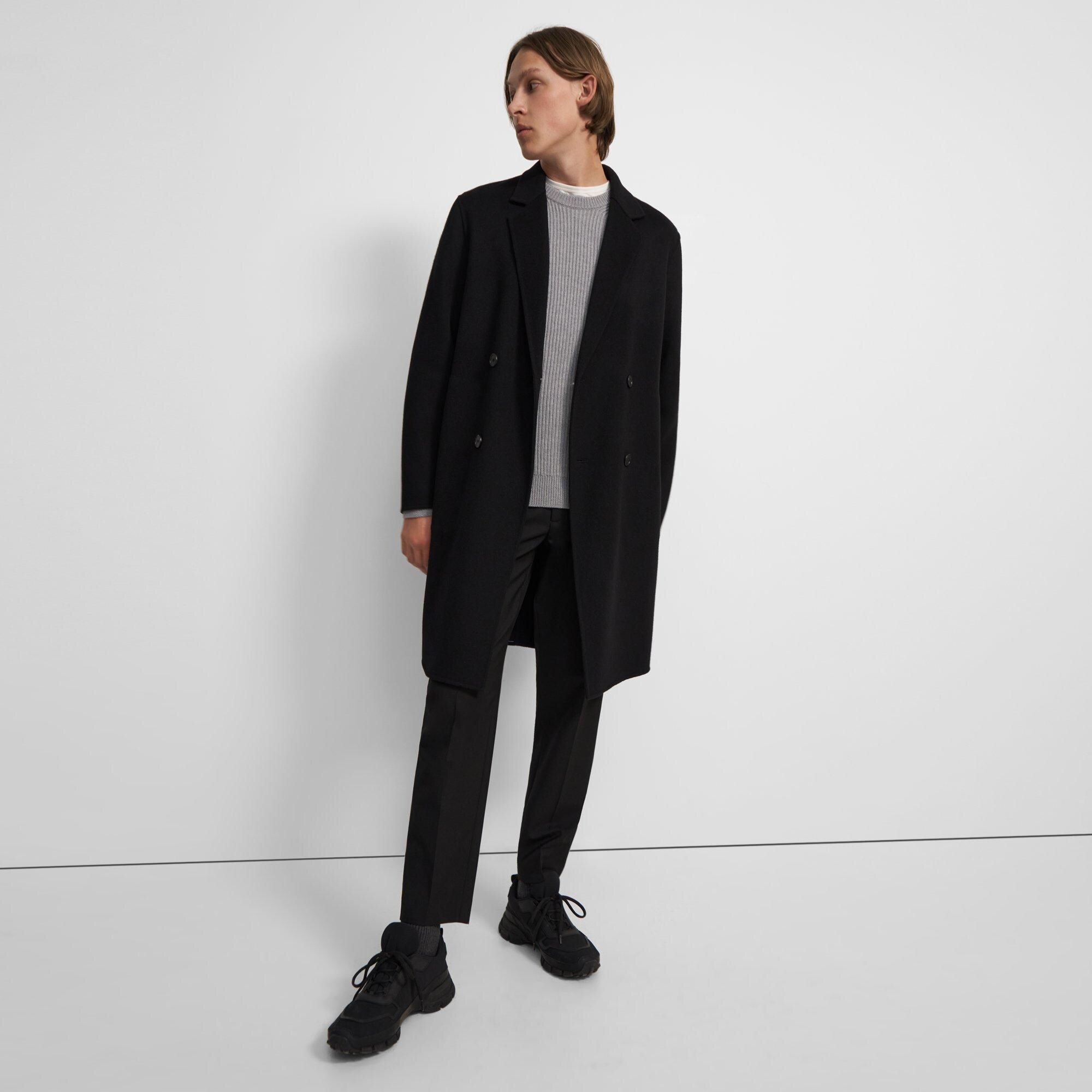 Double-Face Wool-Cashmere Double-Breasted Coat | Theory Outlet