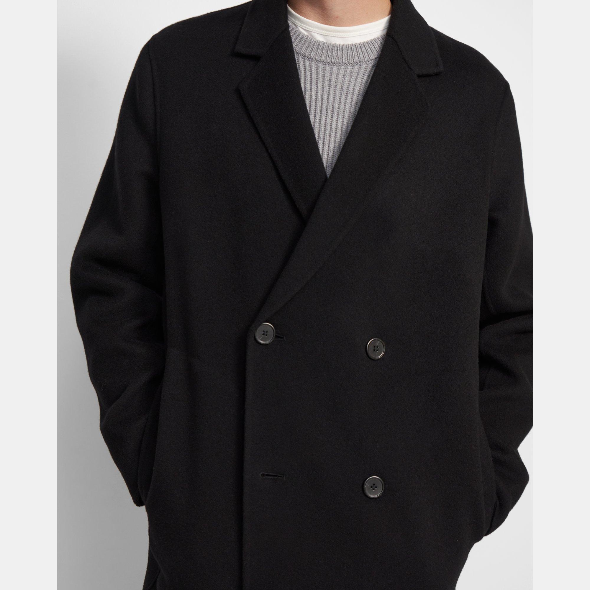 Double-Face Wool-Cashmere Double-Breasted Coat | Theory Outlet