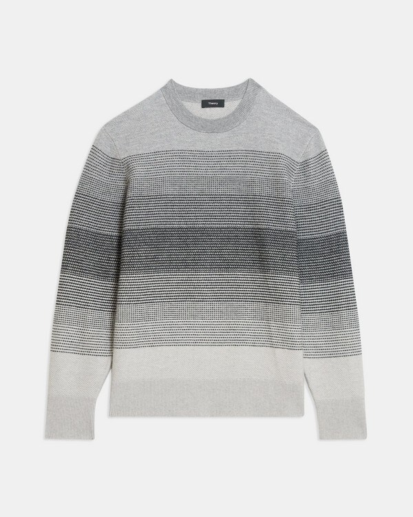 Striped Crewneck Sweater in Wool-Cashmere
