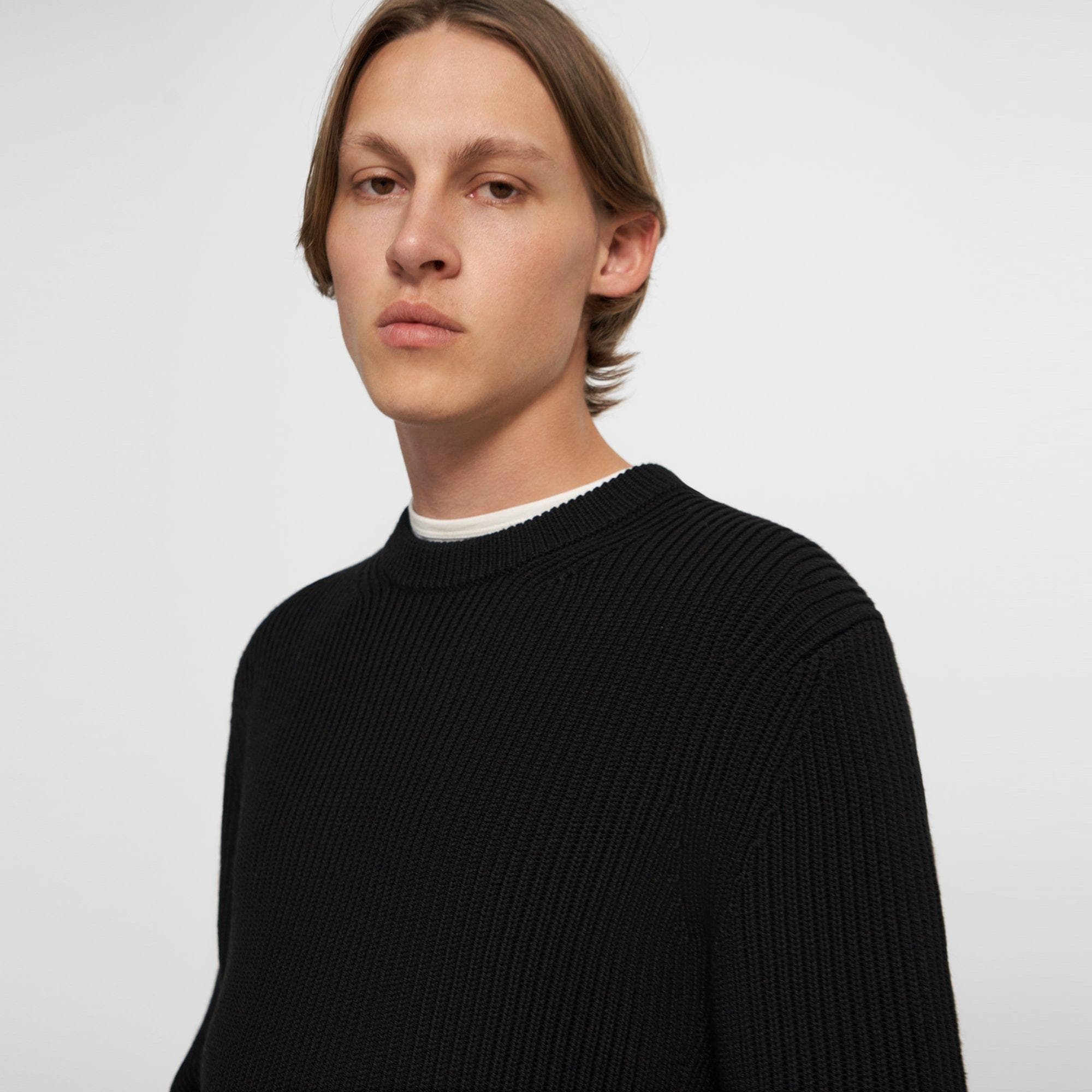 Ribbed Sweater in Merino Wool