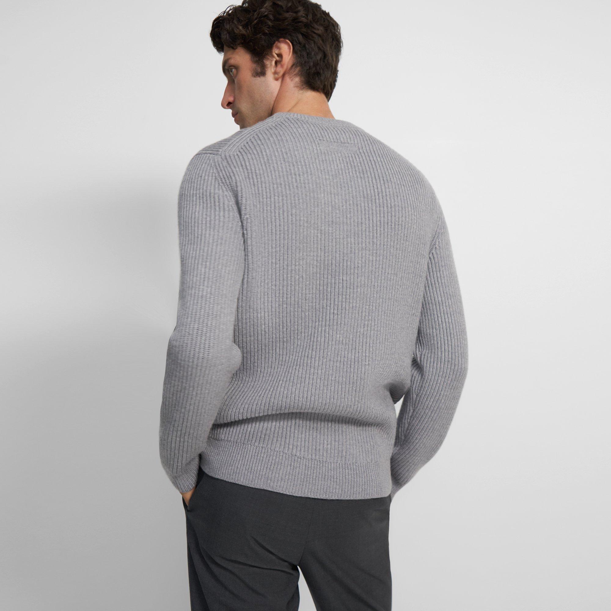 Gerippter Pullover aus Merinowolle