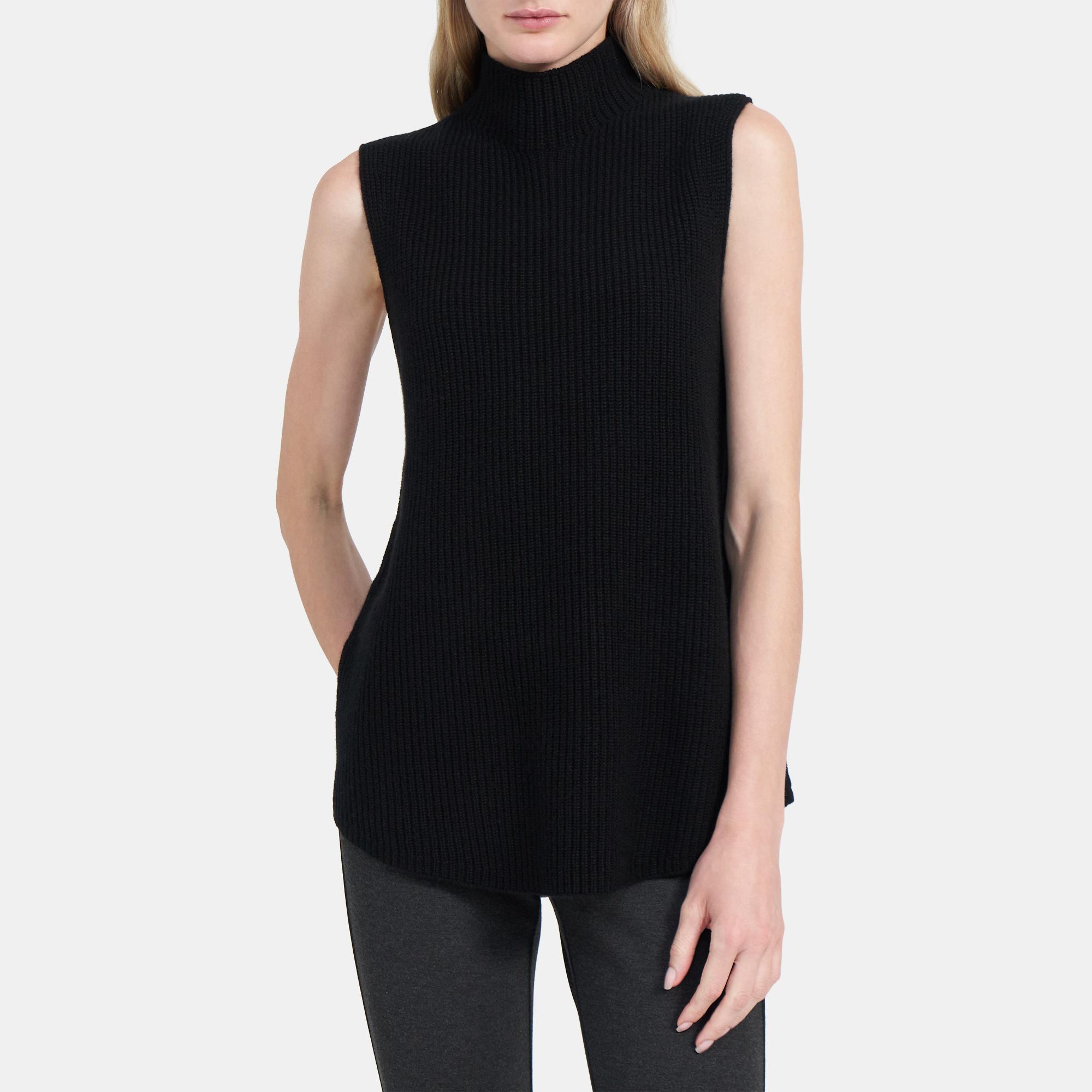 Theory Outlet Official Site | Sleeveless Shell Cardigan in Cashmere