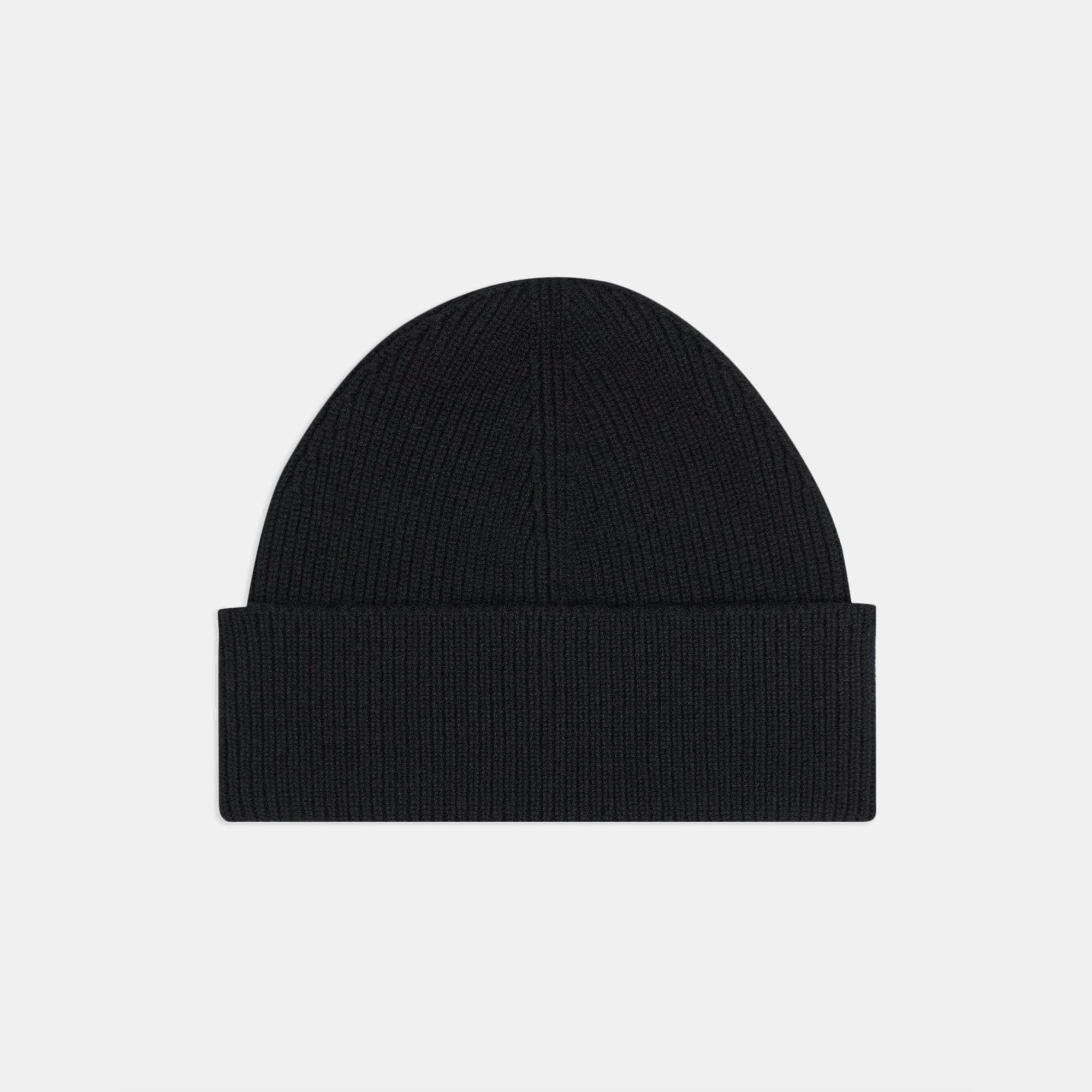Camden Beanie in Ribbed Cashmere