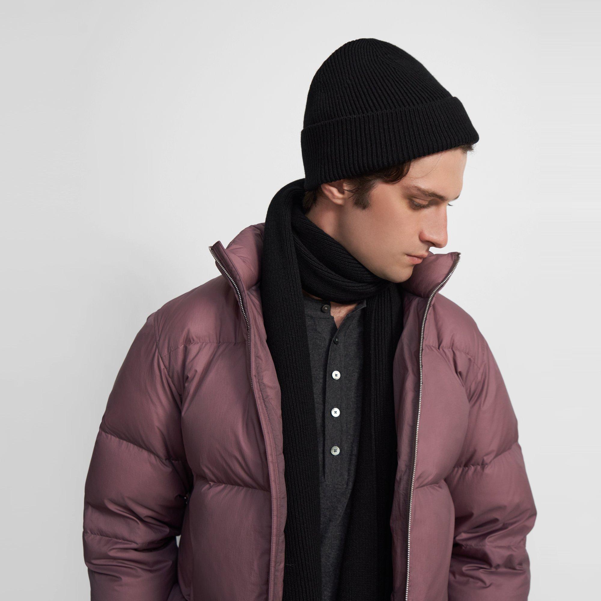 Camden Beanie in Ribbed Cashmere