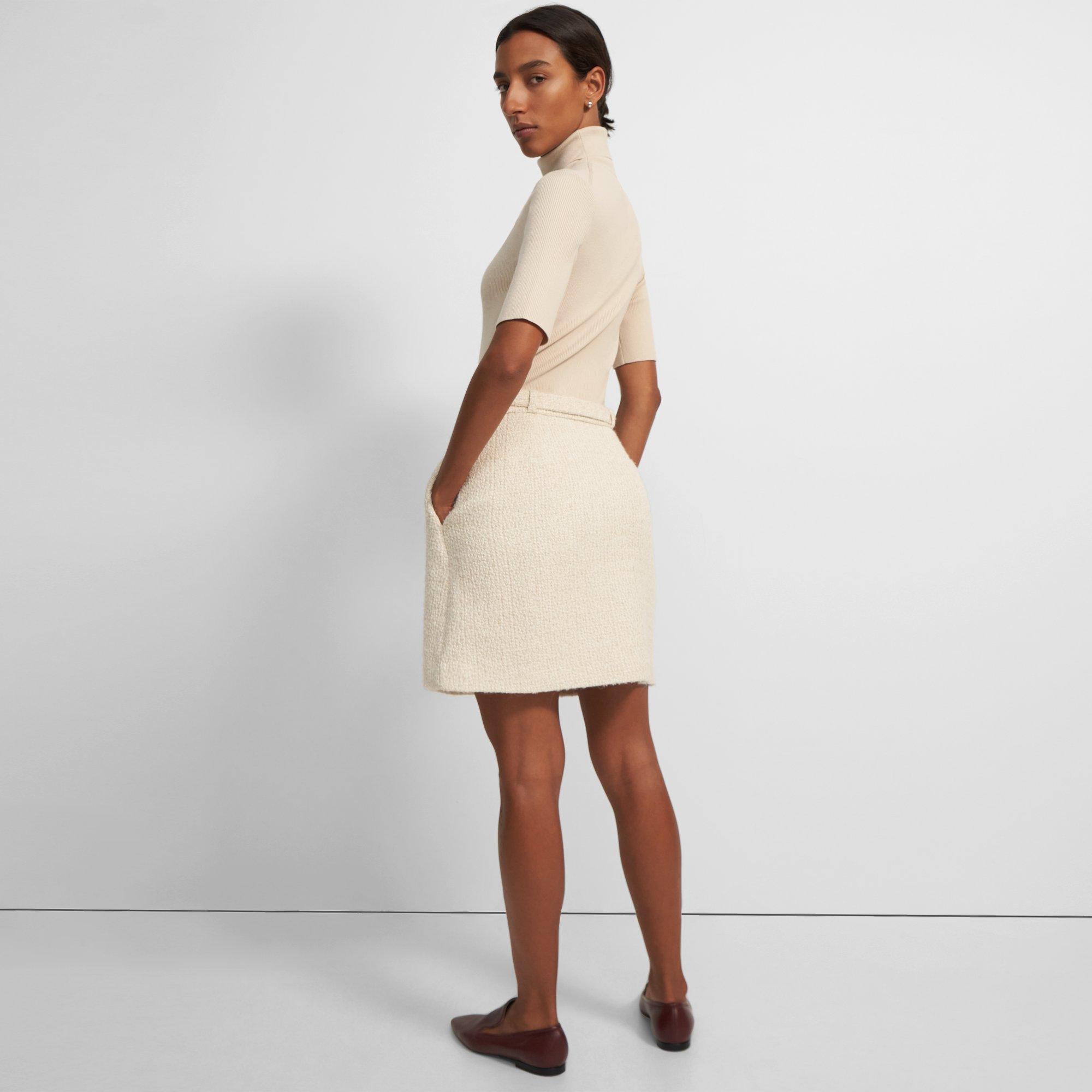 Tweed Knit Combo Dress | Theory