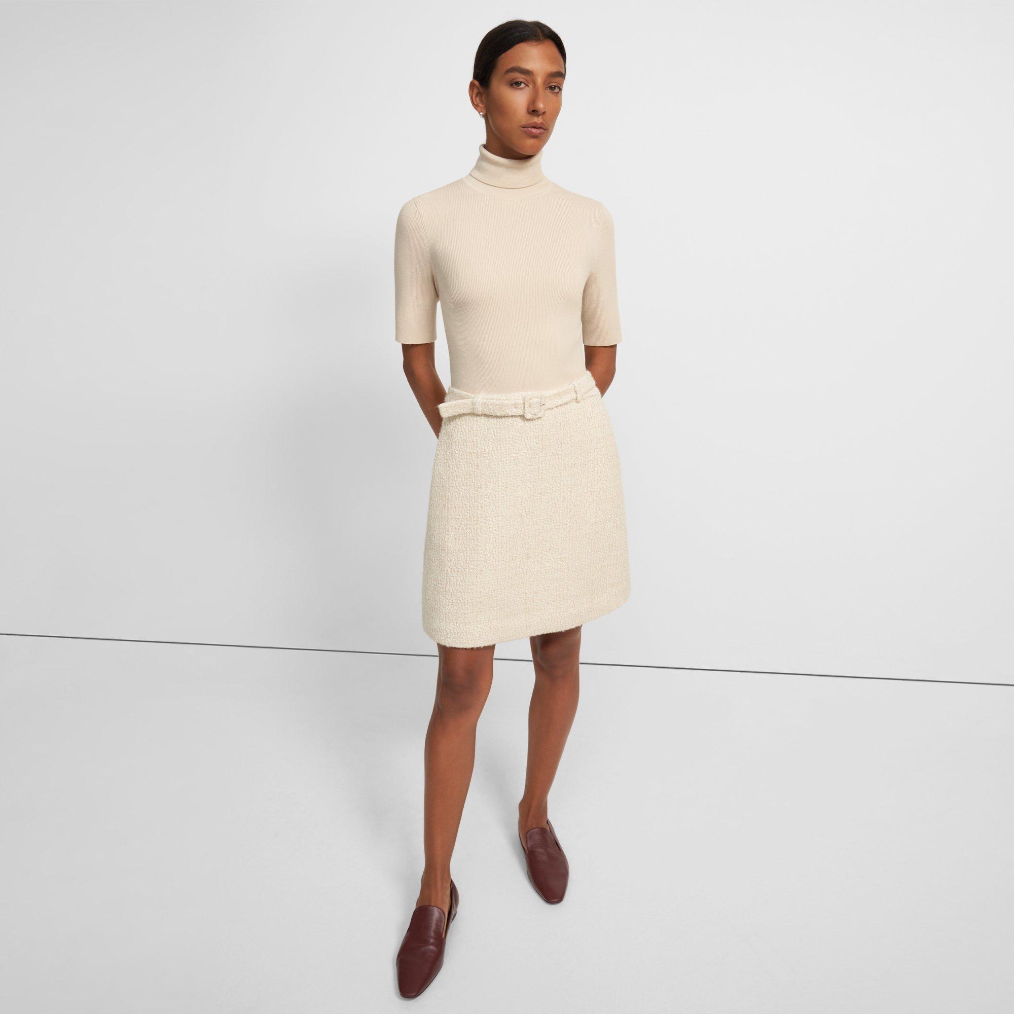 Tweed Knit Combo Dress | Theory