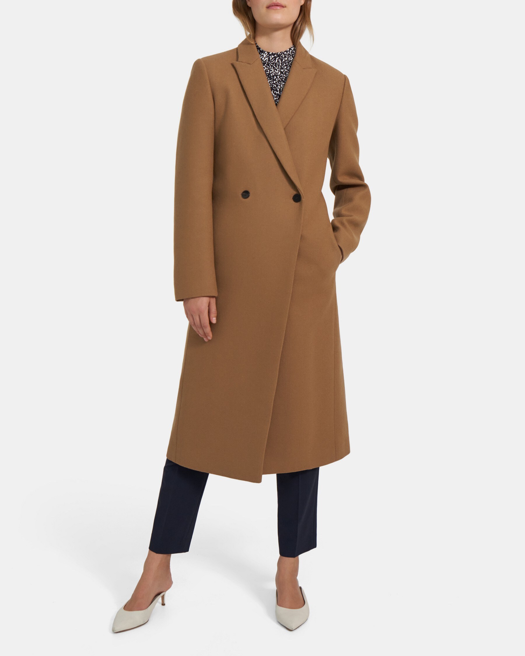Theory City Coat in Wool Twill