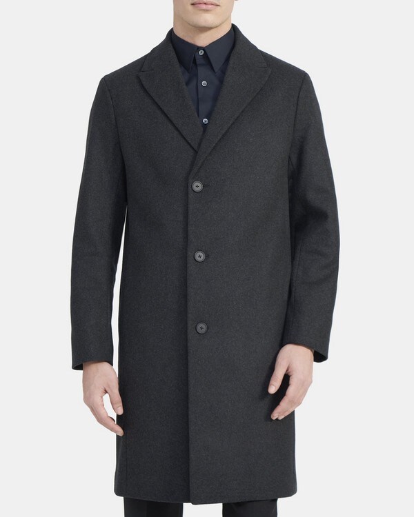 띠어리 코트 L091415R Theory Tailored Coat in Wool Melton,GREY MELANGE