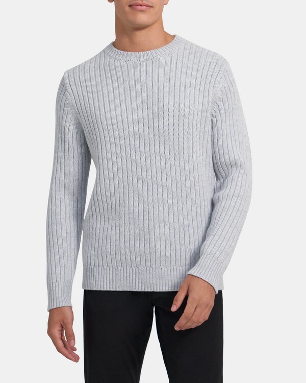 Crewneck Sweater in Wool-Cashmere