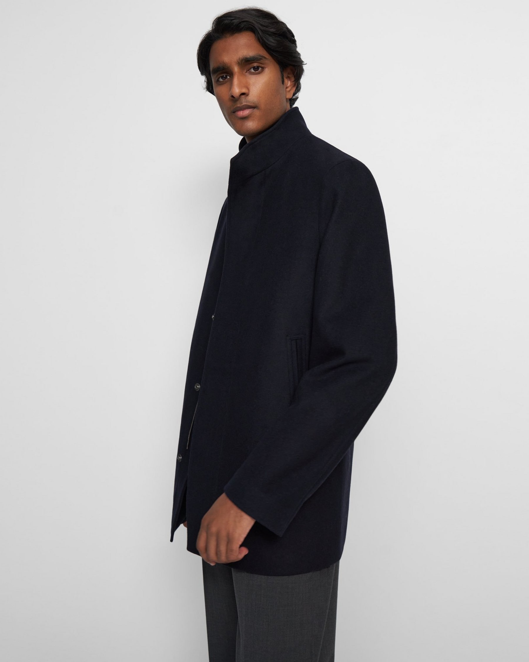 Clarence Jacket in Stretch Melton Wool