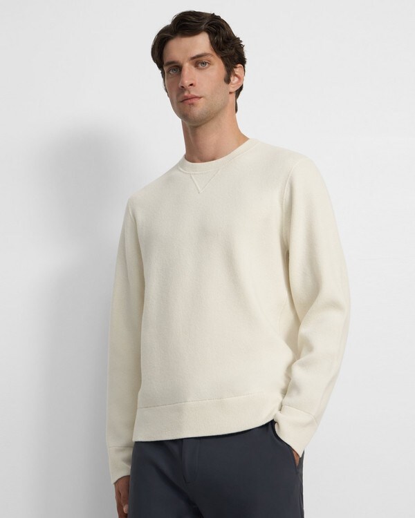 Crewneck Pullover in Wool-Cashmere
