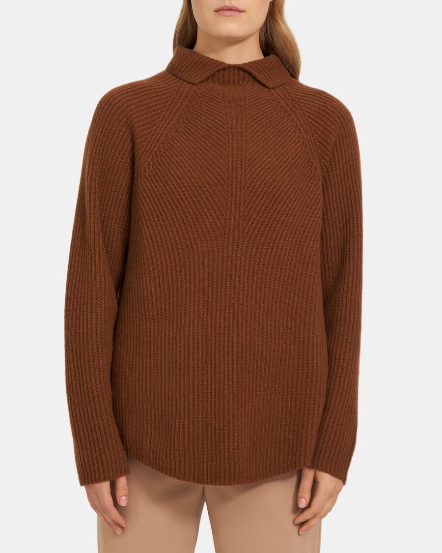 Ribbed Turtleneck in Cashmere
