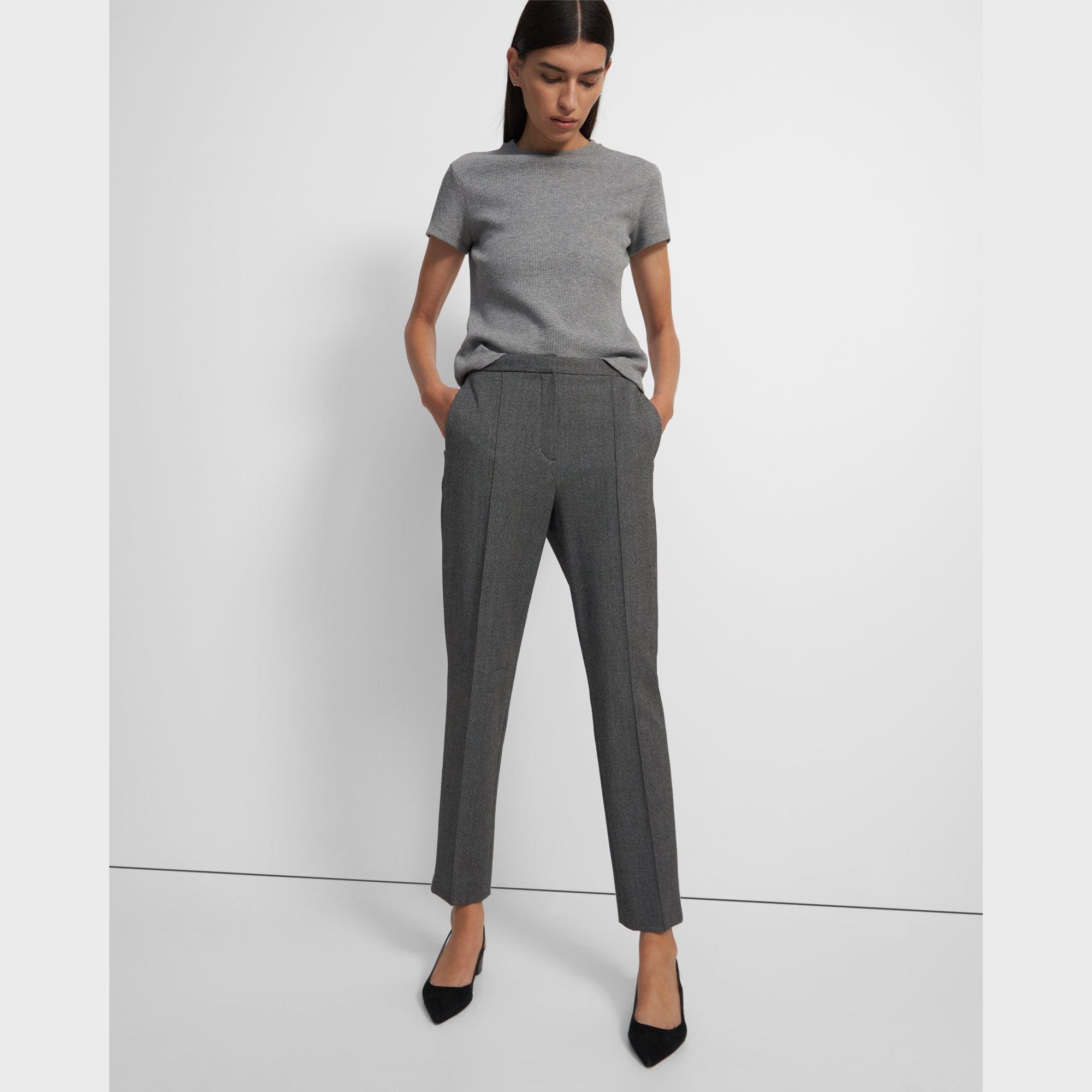 Soft Twill Waist-Tab Pant | Theory