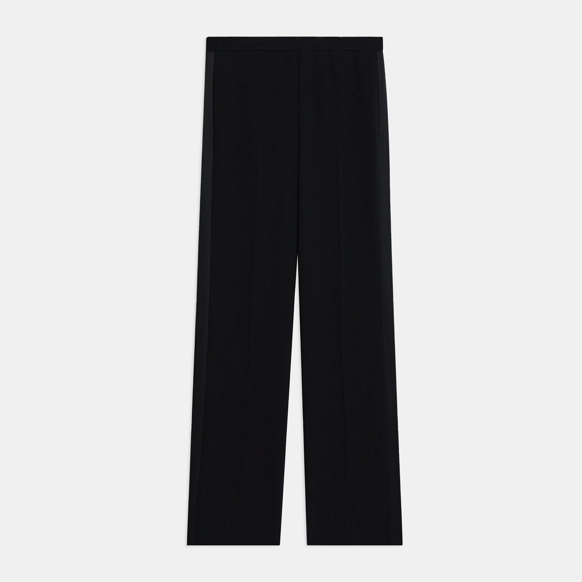 Crepe Tuxedo Straight Pant | Theory