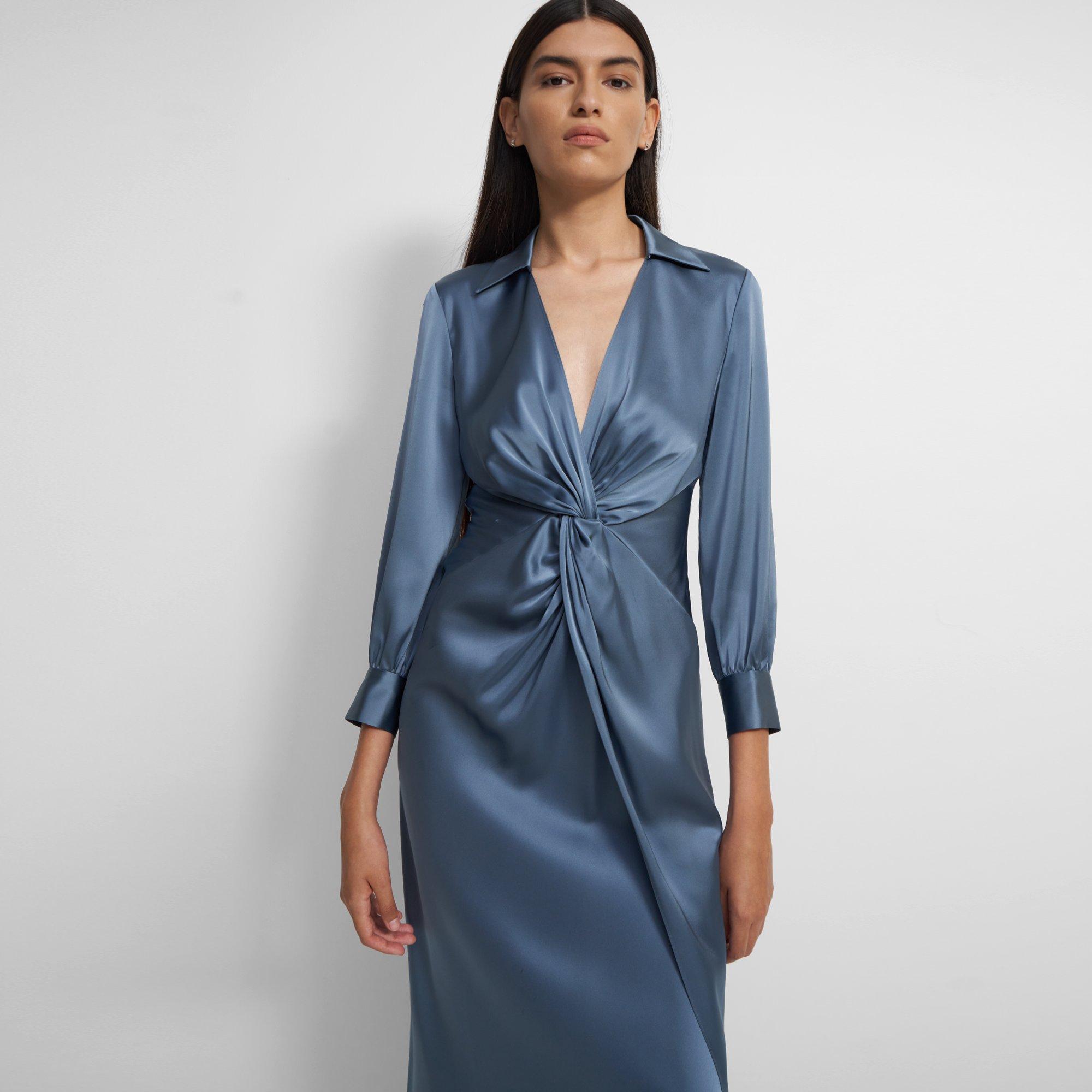 Twist Dress in Satin
