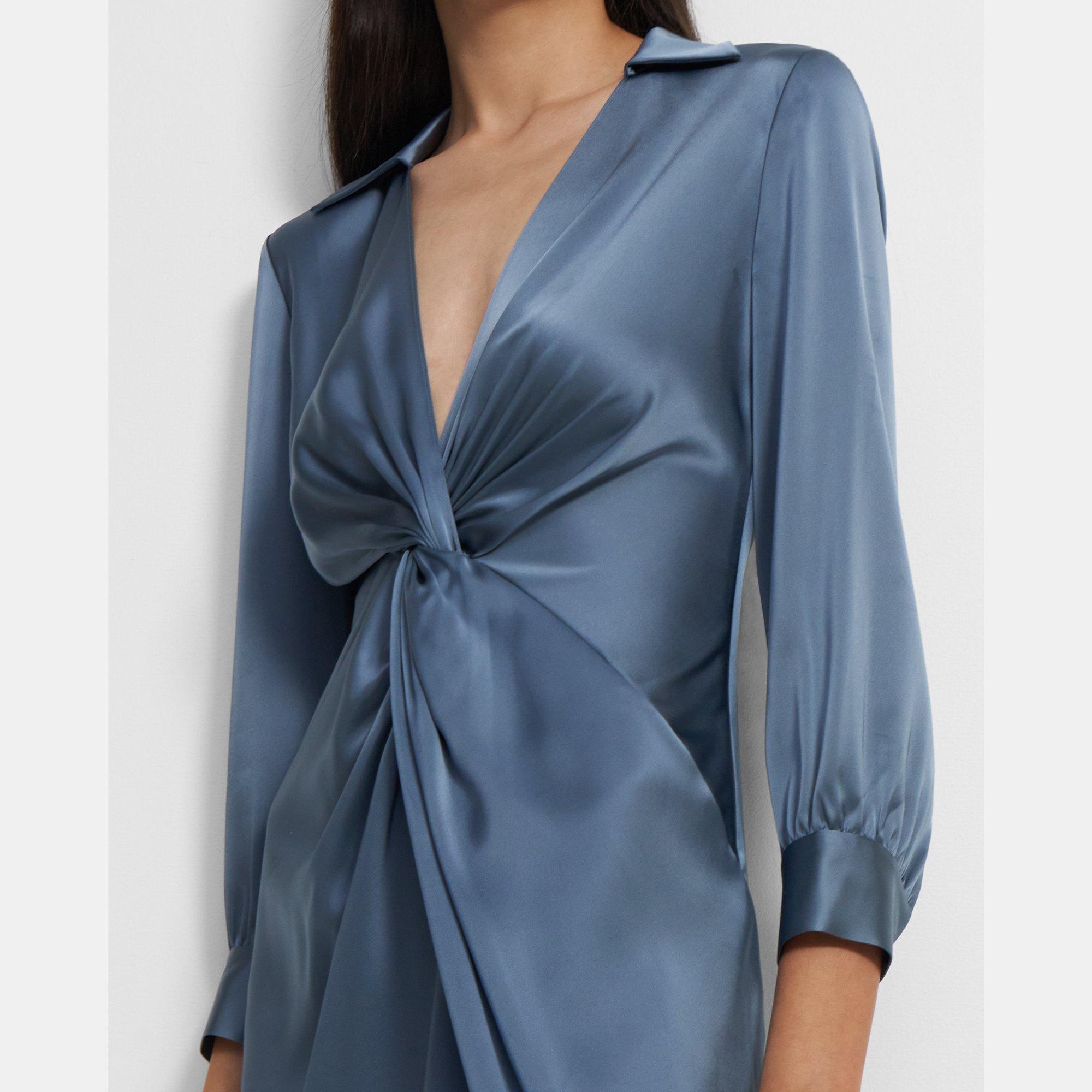 Twist Dress in Satin