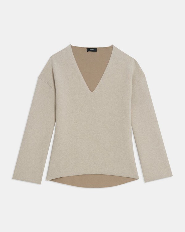 Reversible Karenia Sweater in Felted Wool-Cashmere