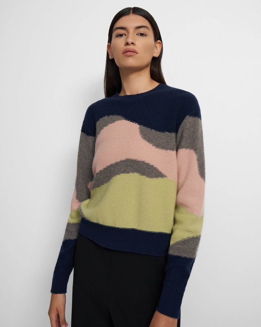 Intarsia Sweater in Cashmere