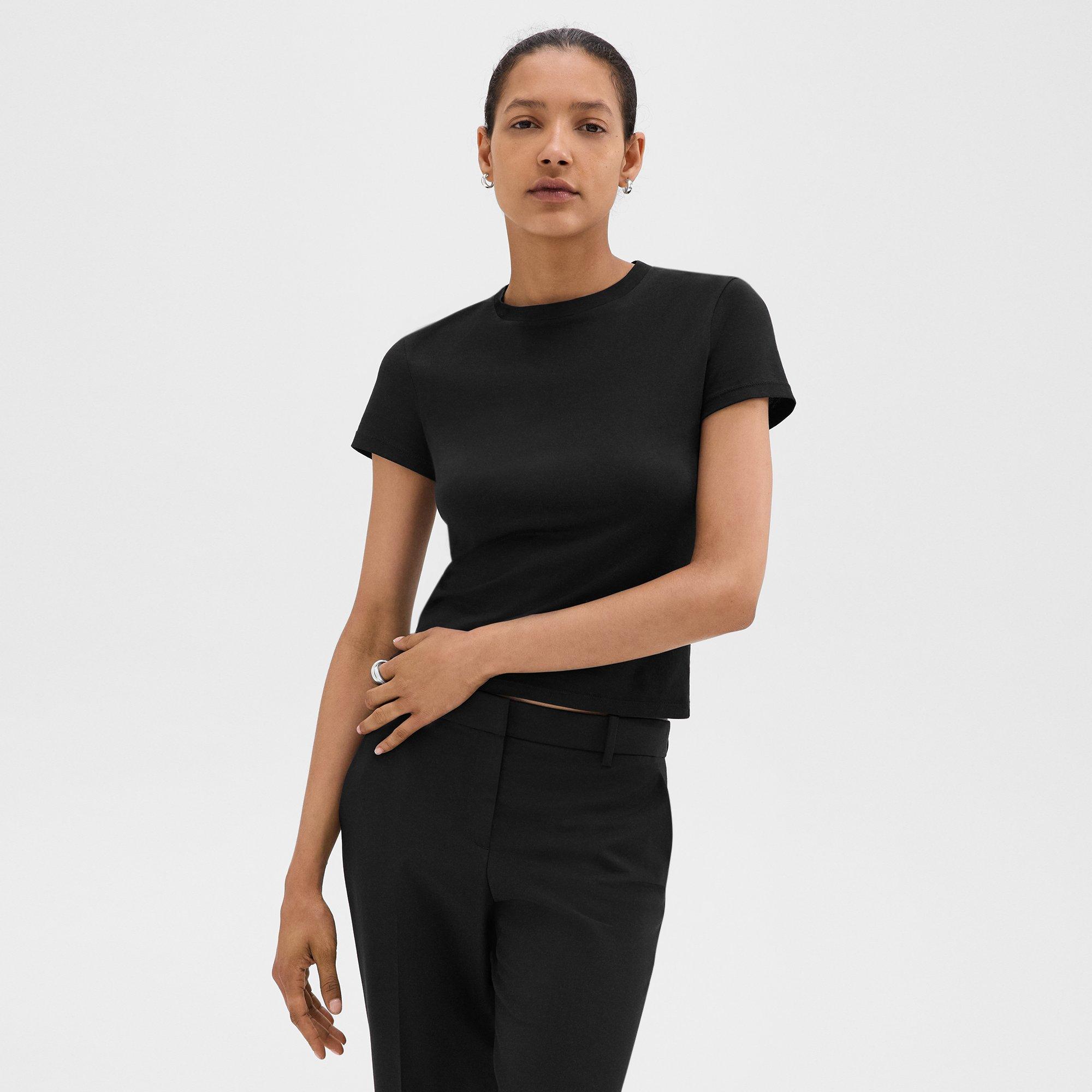 Black Organic Cotton Tiny Tee | Theory