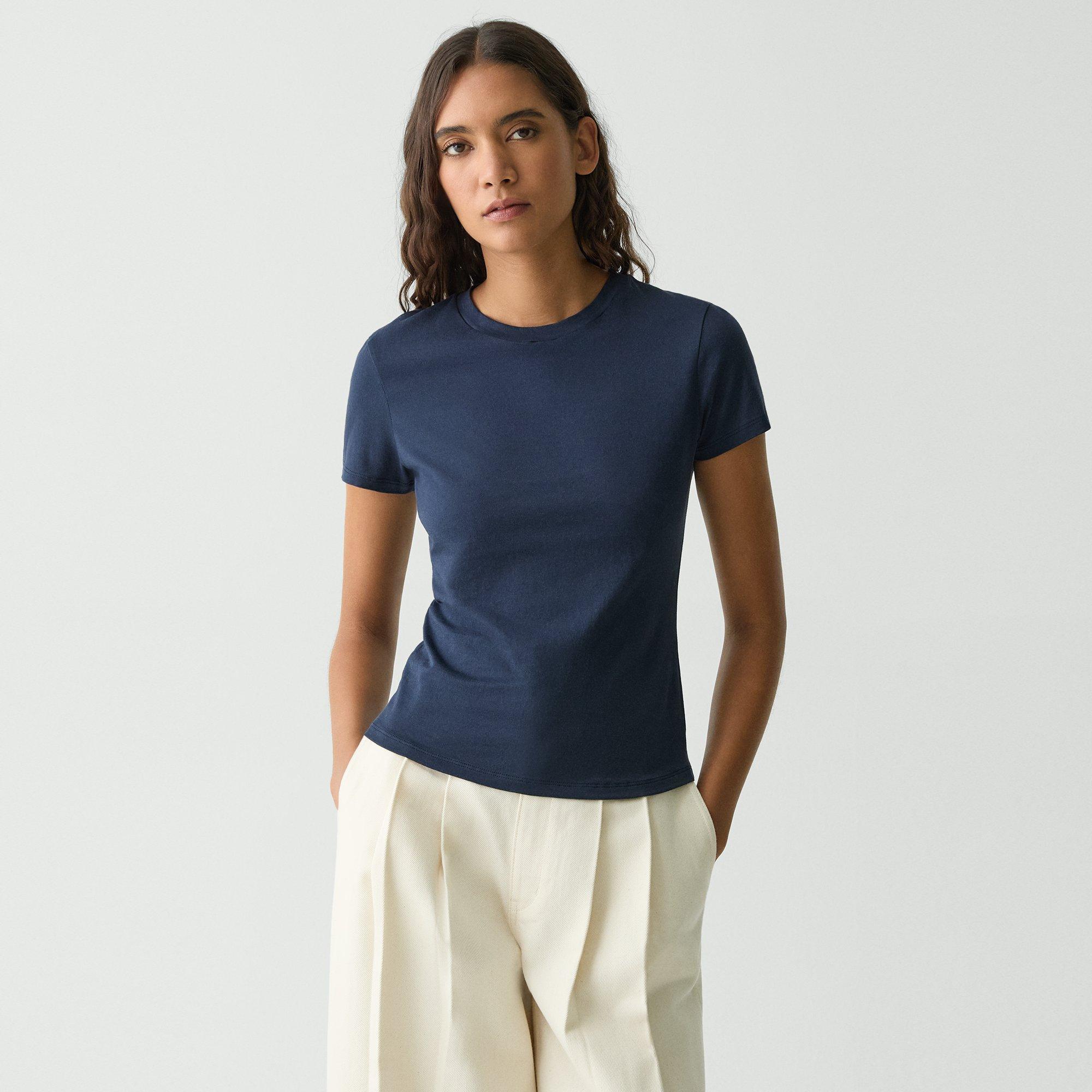 Blue Organic Cotton Tiny Tee | Theory