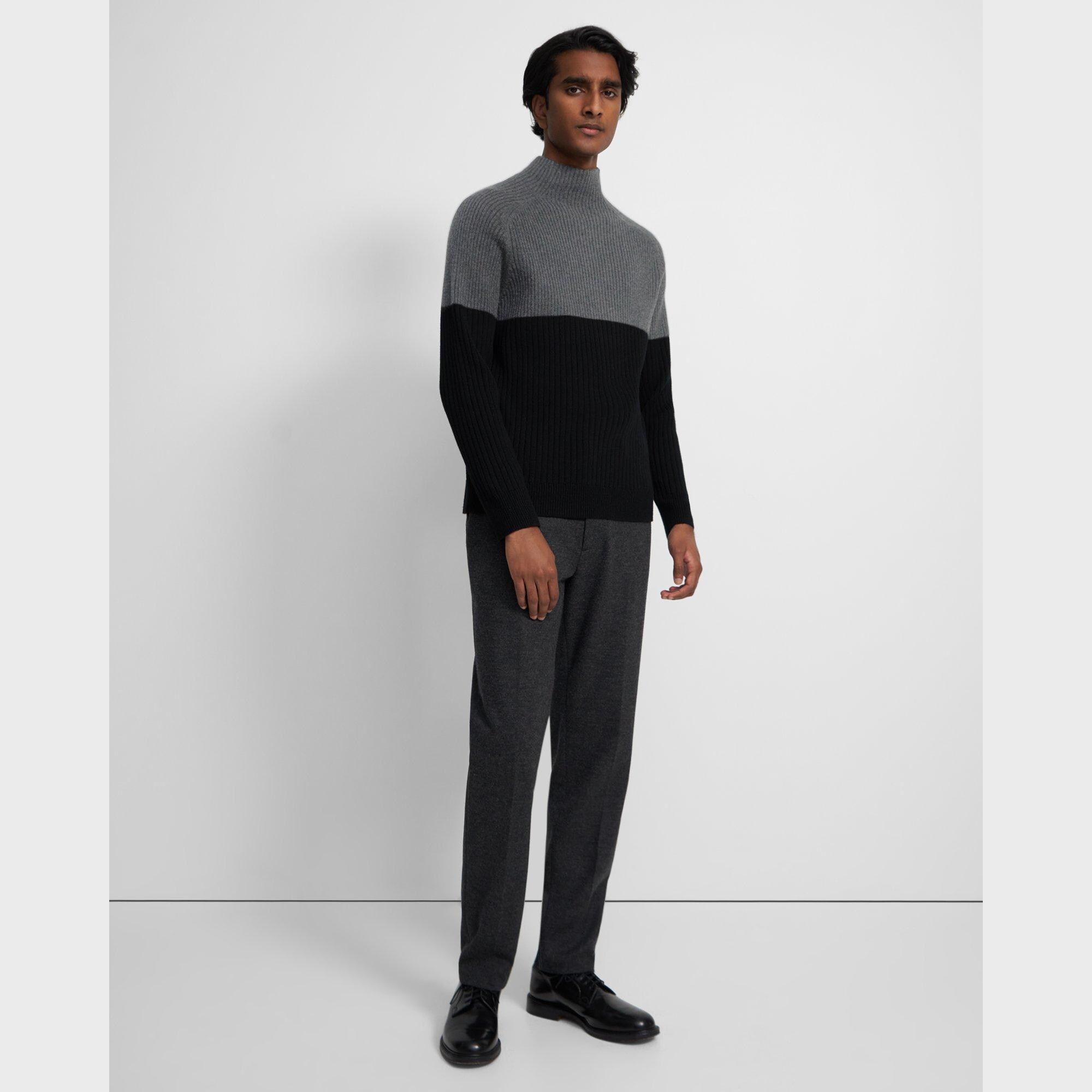 Darrel Mock Neck Sweater in Wool-Cashmere