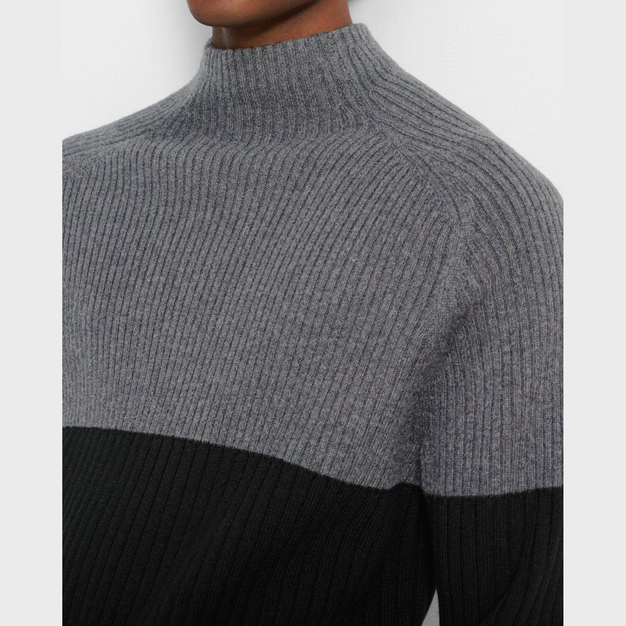 Darrel Mock Neck Sweater in Wool-Cashmere