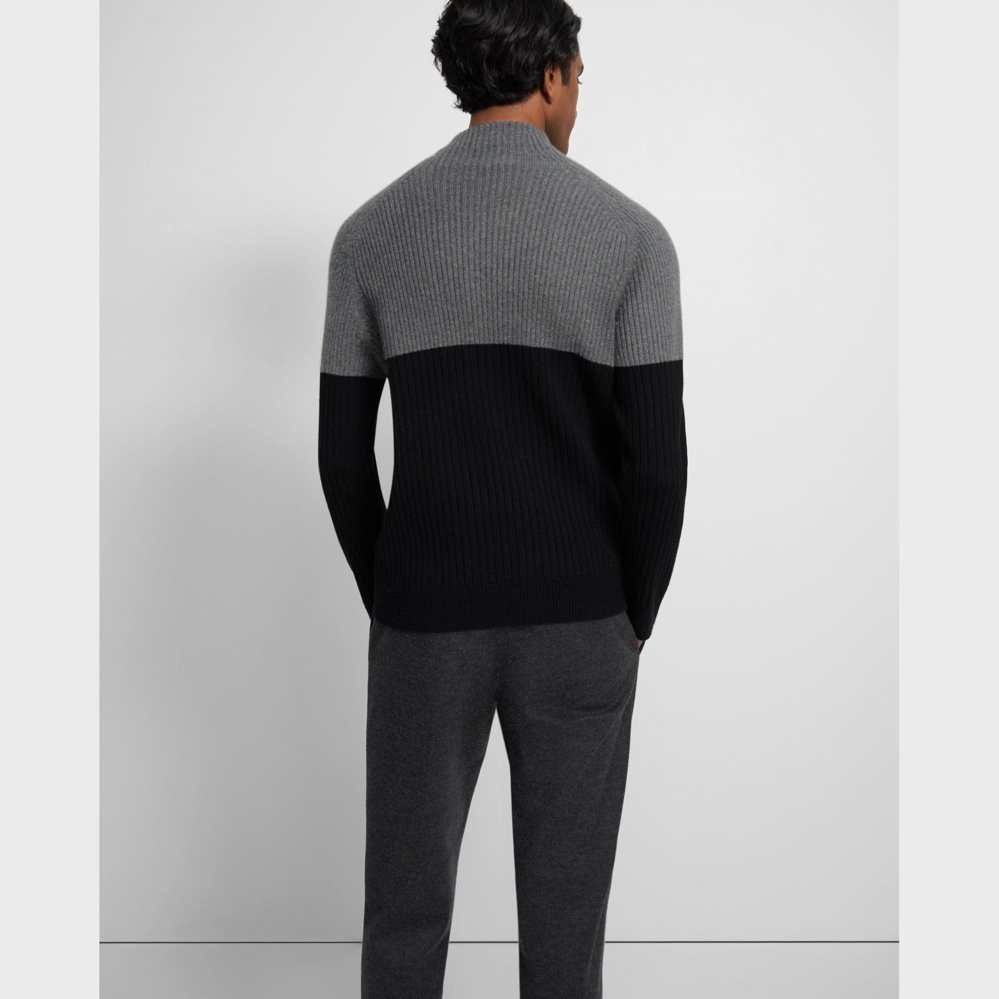 Darrel Mock Neck Sweater in Wool-Cashmere