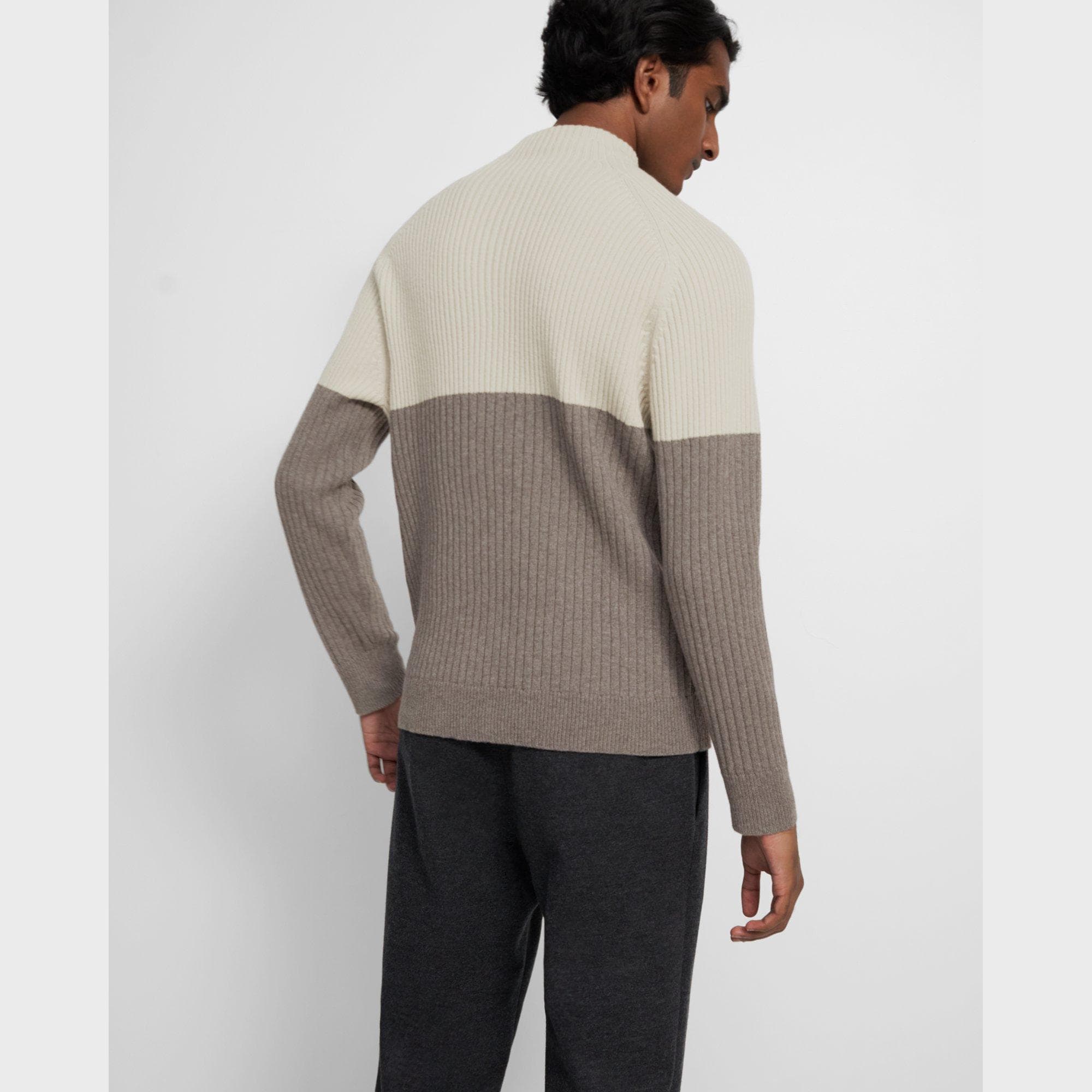 Darrel Mock Neck Sweater in Wool-Cashmere