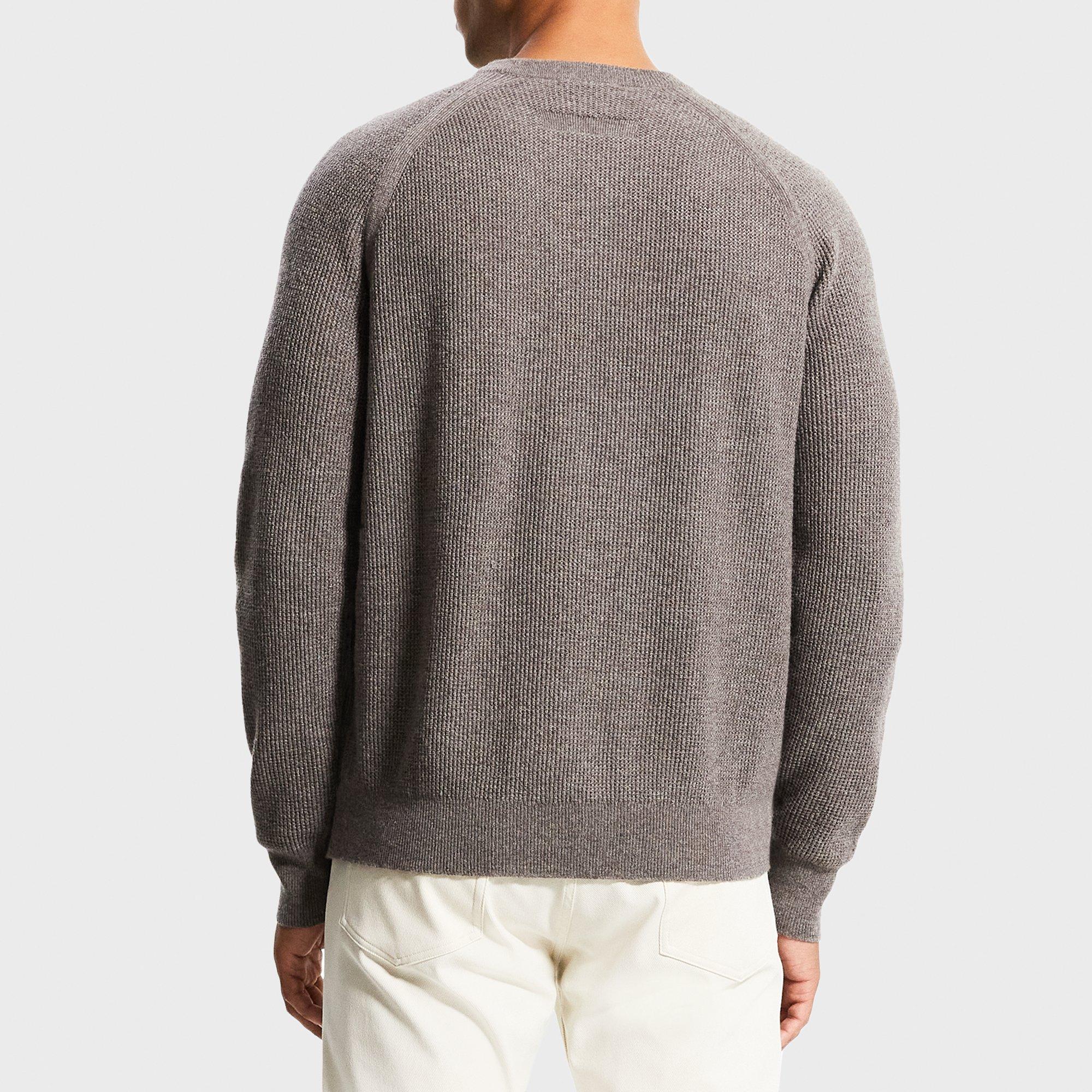 Toby Crewneck Sweater in Waffle-Knit Cashmere