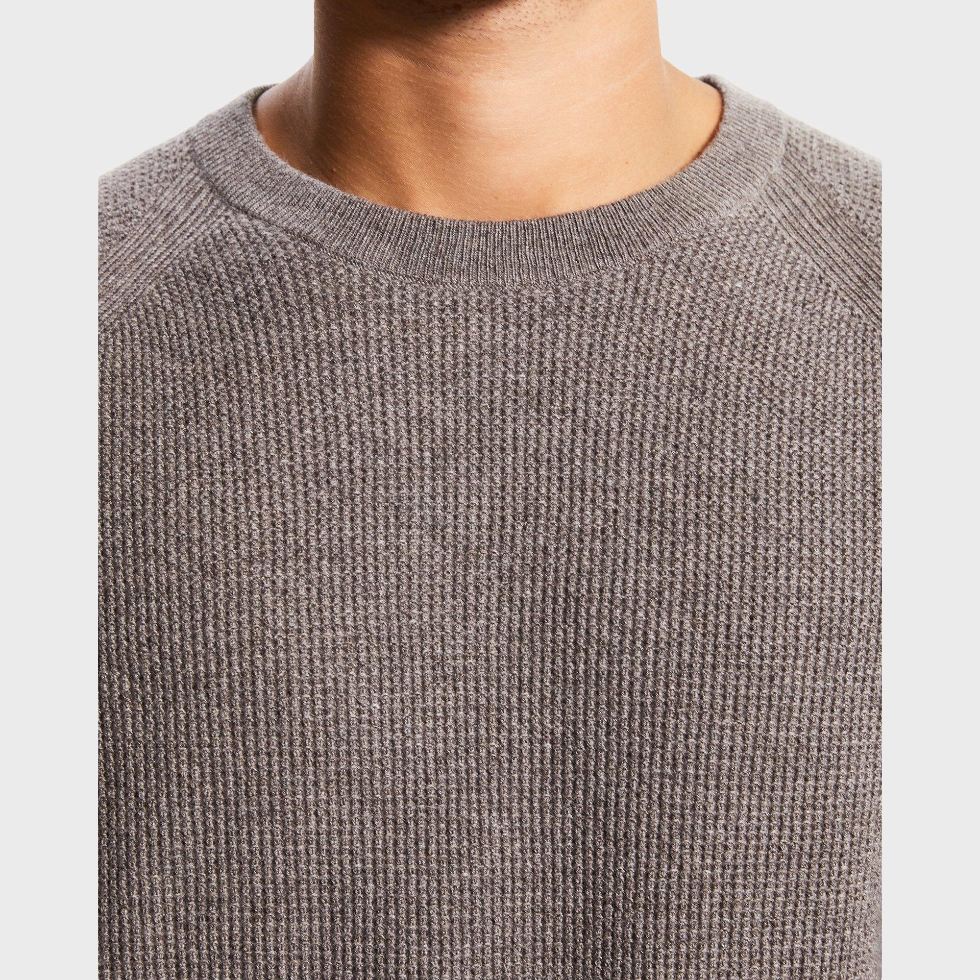 Toby Crewneck Sweater in Waffle-Knit Cashmere