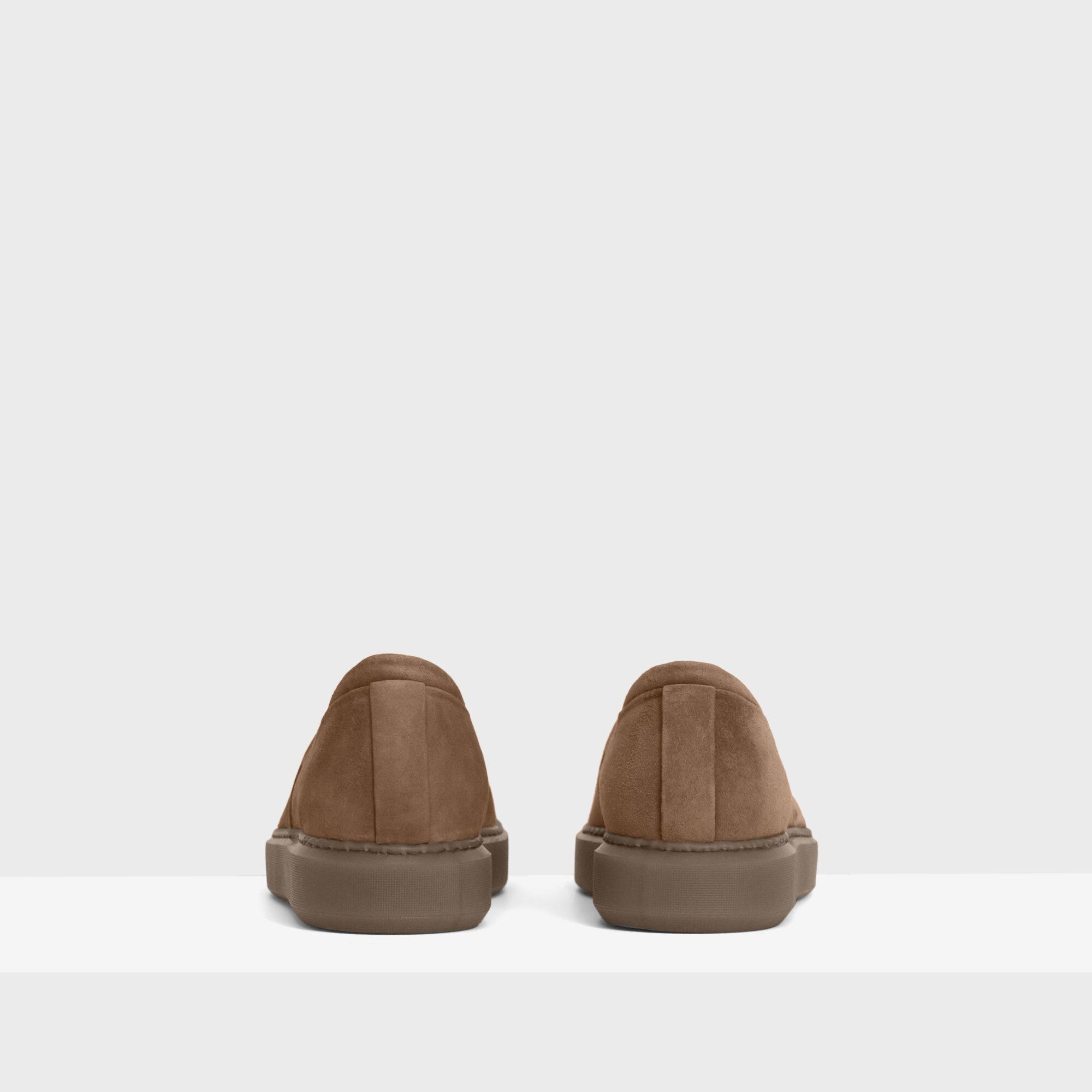 Stitched Slip-On Sneaker in Suede