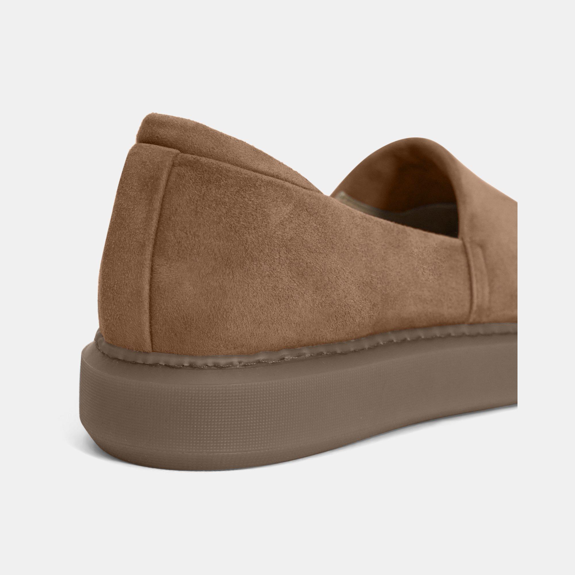 Stitched Slip-On Sneaker in Suede