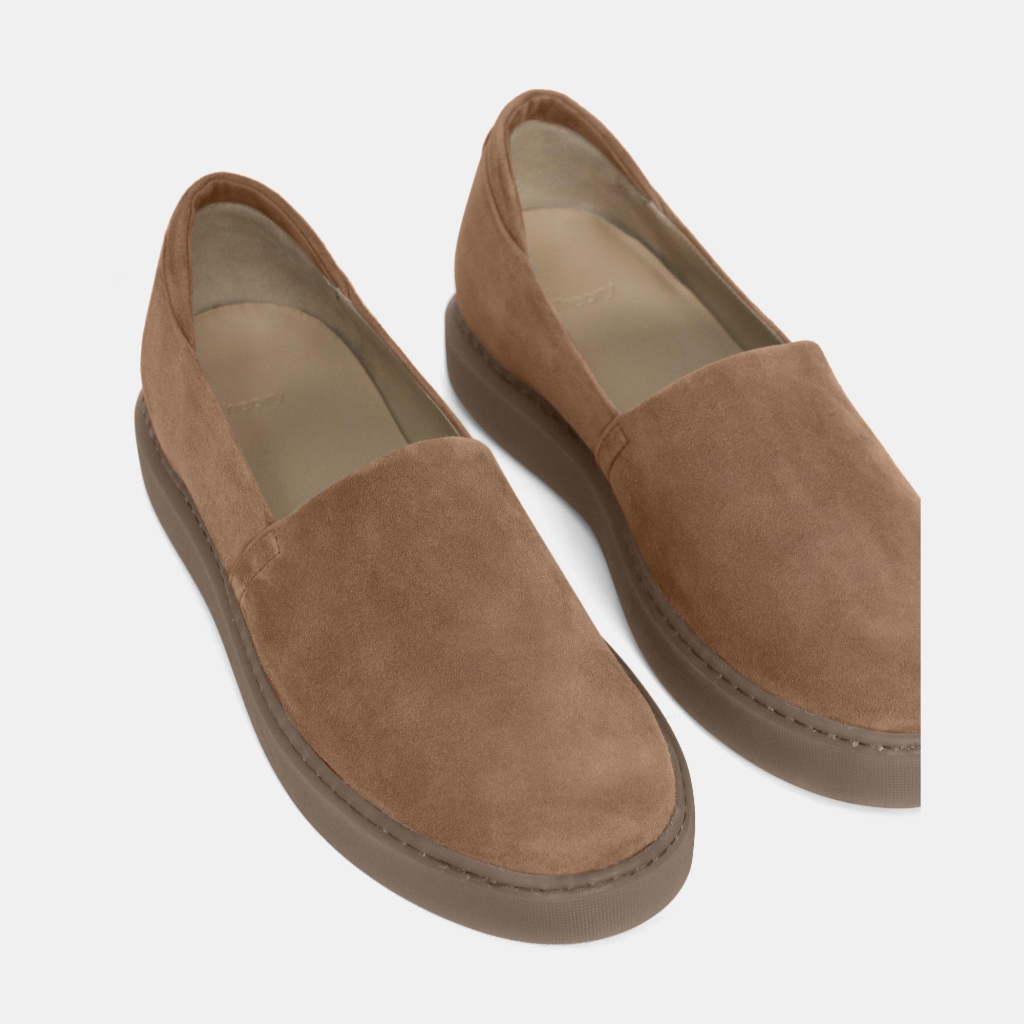 Stitched Slip-On Sneaker in Suede