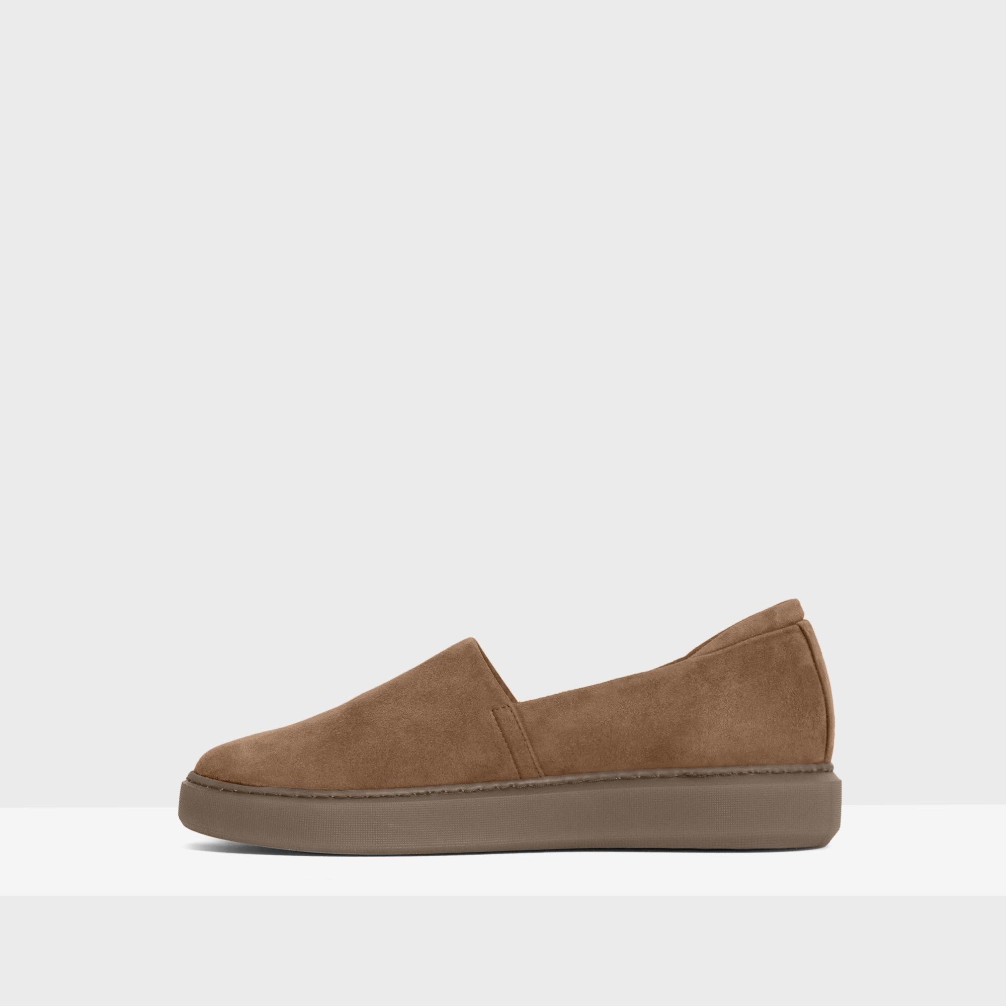 Stitched Slip-On Sneaker in Suede