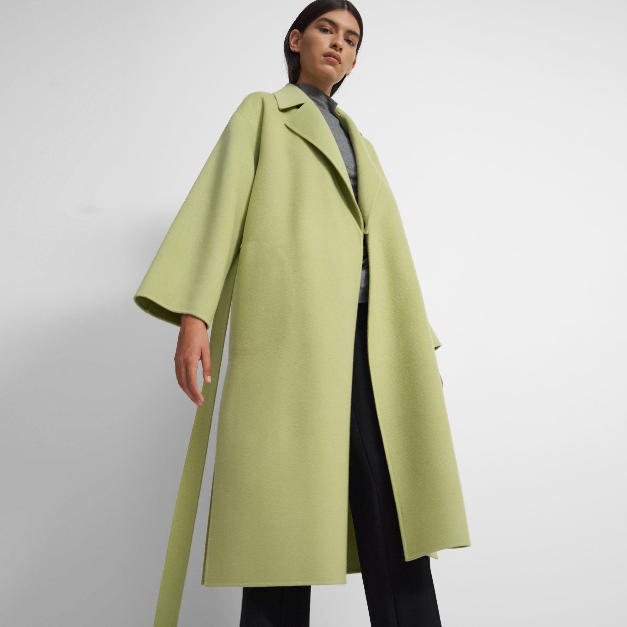 Double-Face Wool-Cashmere Wrap Coat | Theory