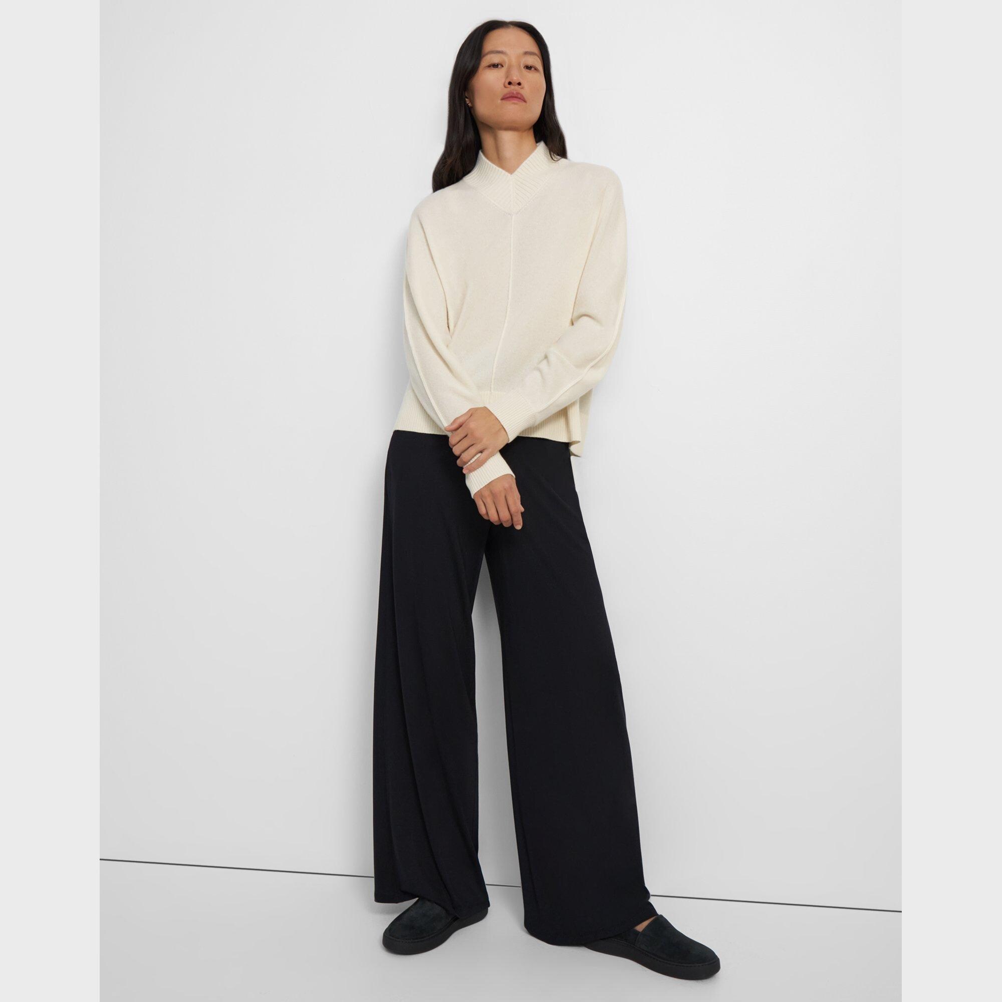 High V-Neck Sweater in Cashmere