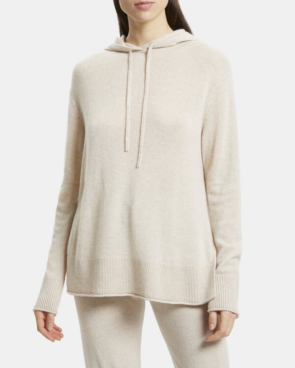 Slit Hoodie in Cashmere