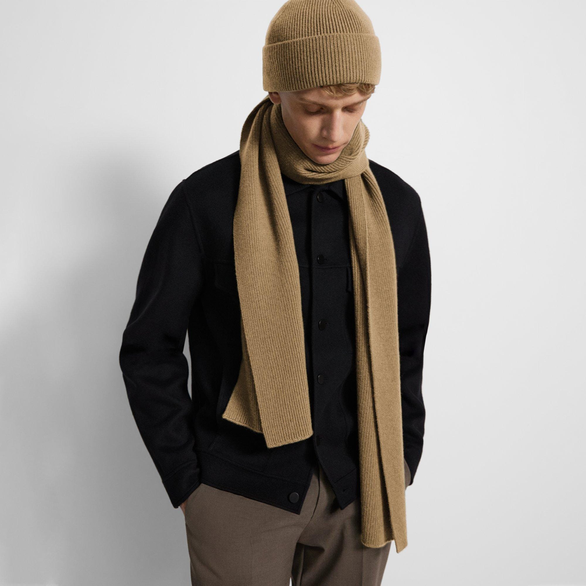 Camden Scarf in Ribbed Cashmere