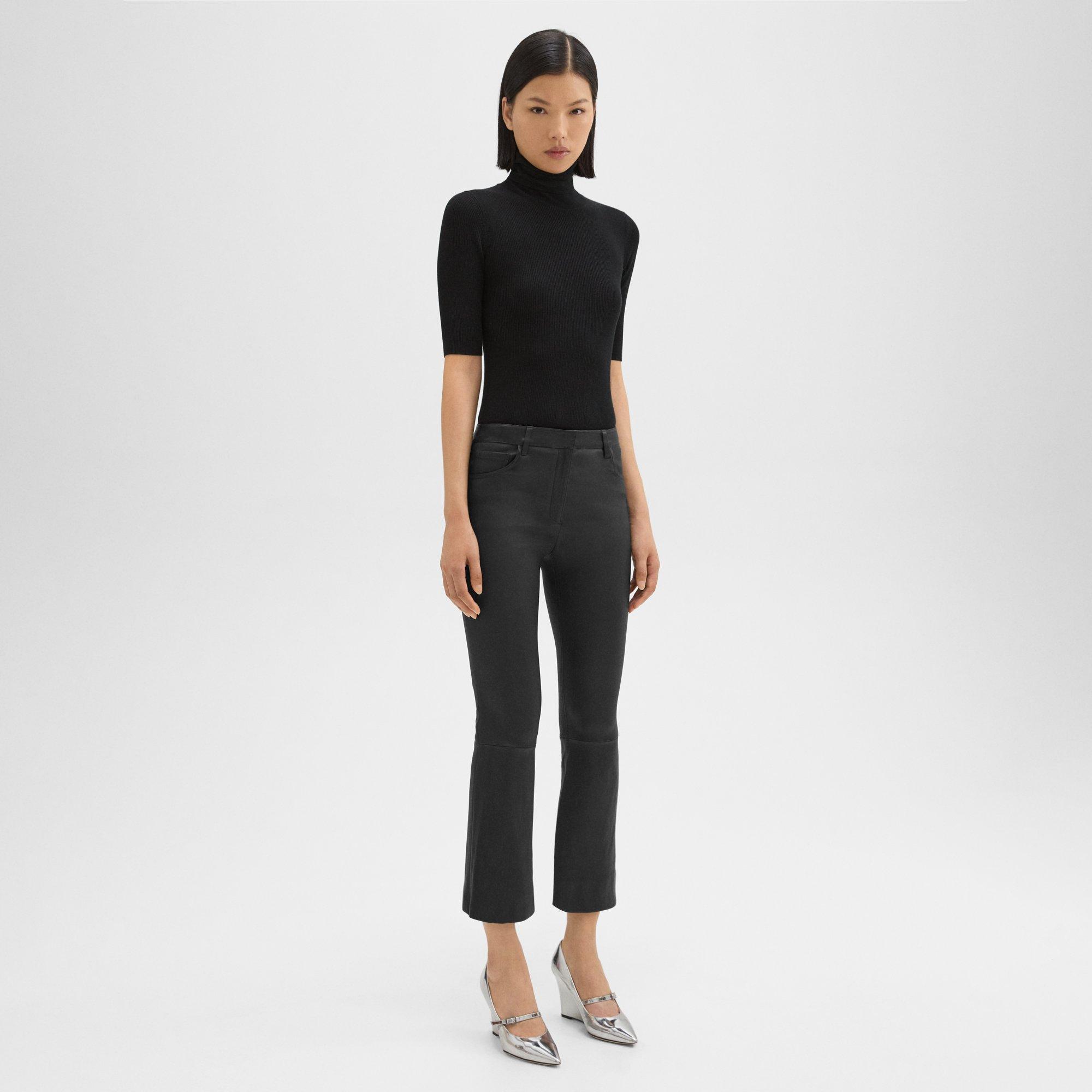 5-Pocket Flare Pant in Leather