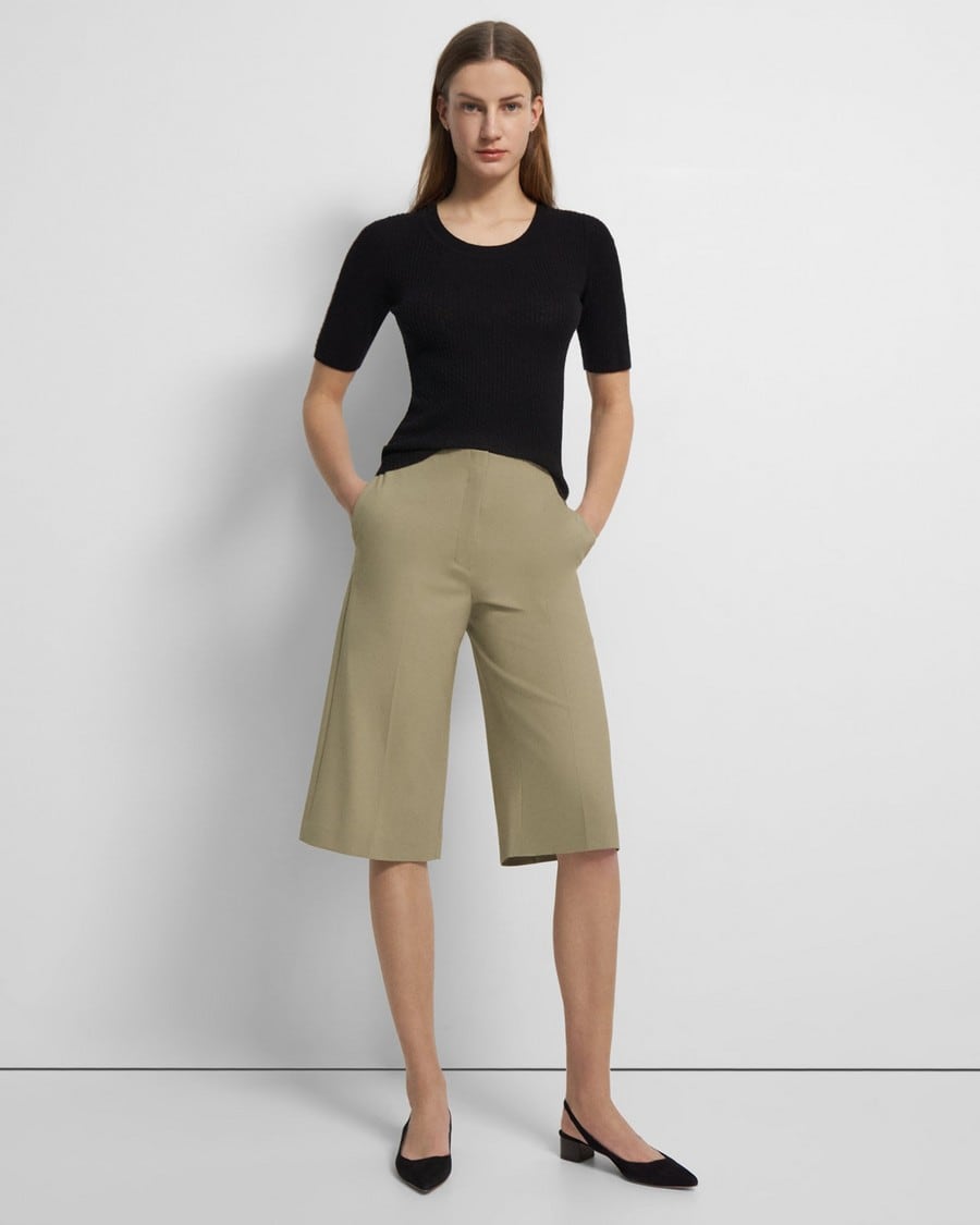 Cropped Culotte in Good Wool