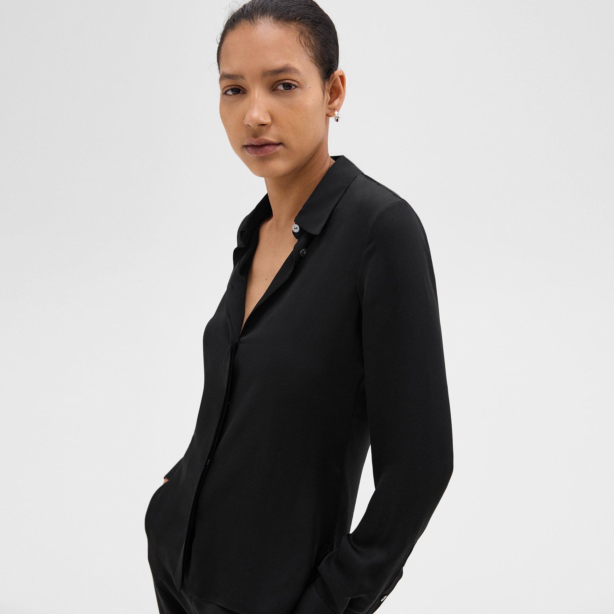 Chemise Ajustée en Georgette de Soie