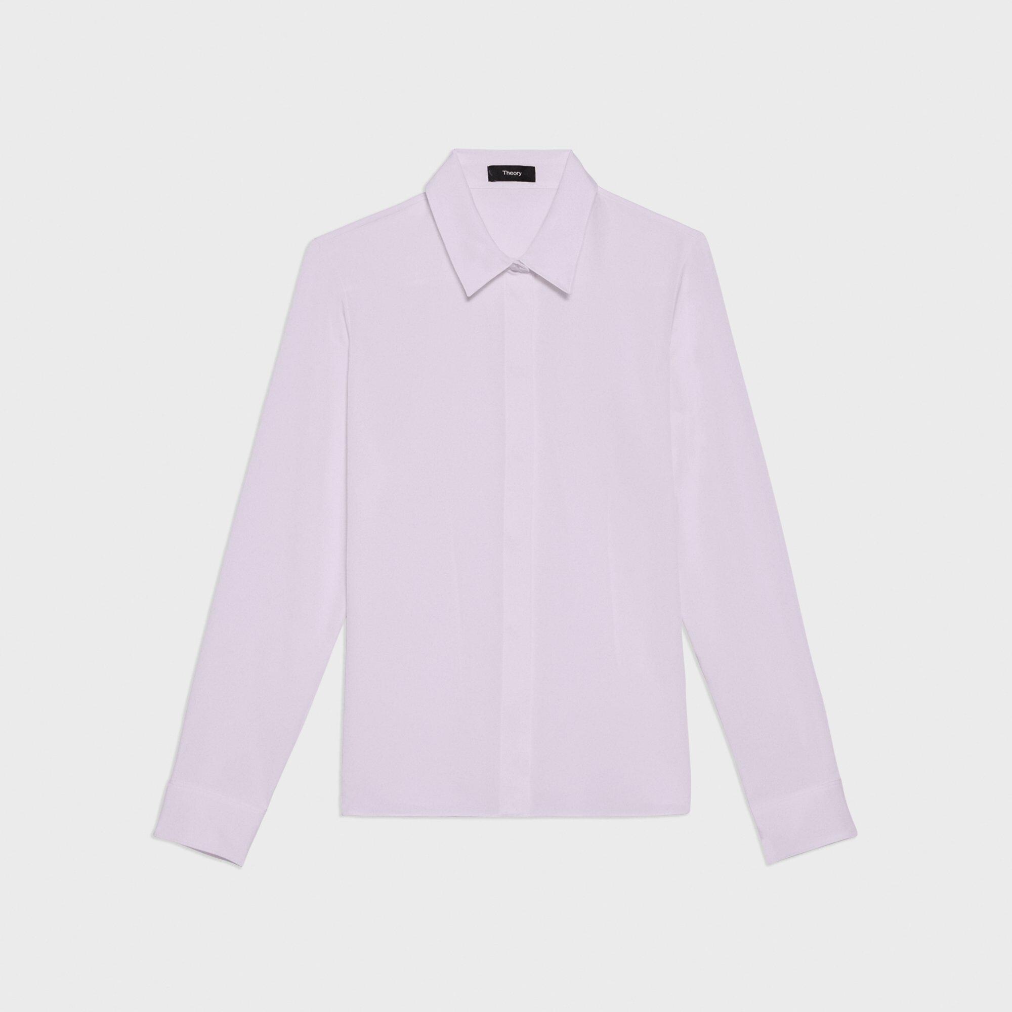 Chemise Ajustée en Georgette de Soie