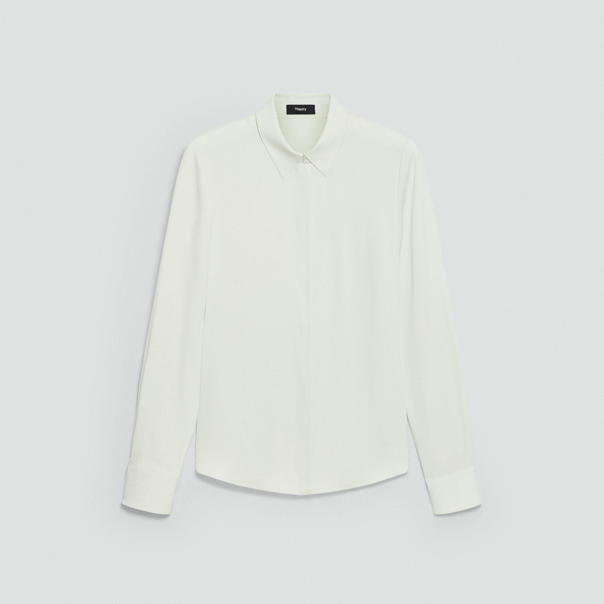 Fitted Shirt in Silk Georgette