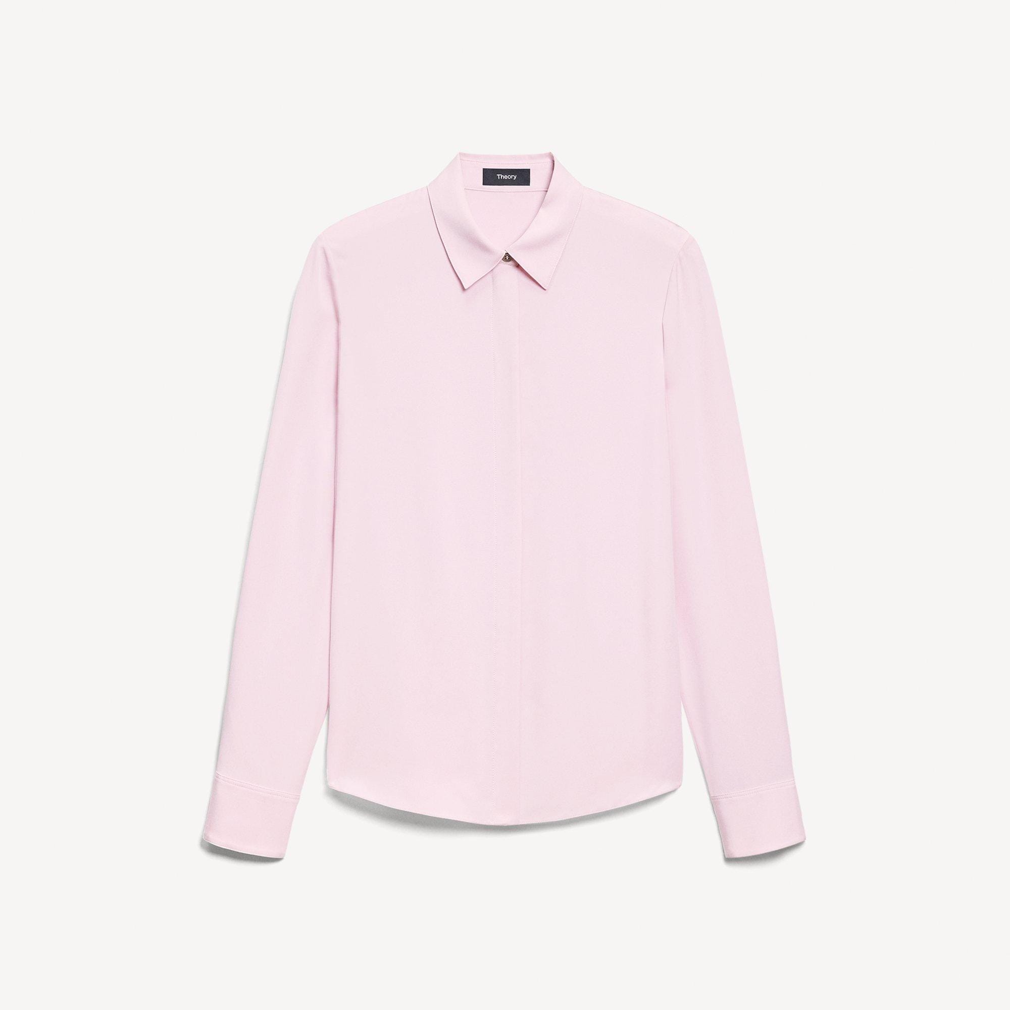 Fitted Shirt in Silk Georgette