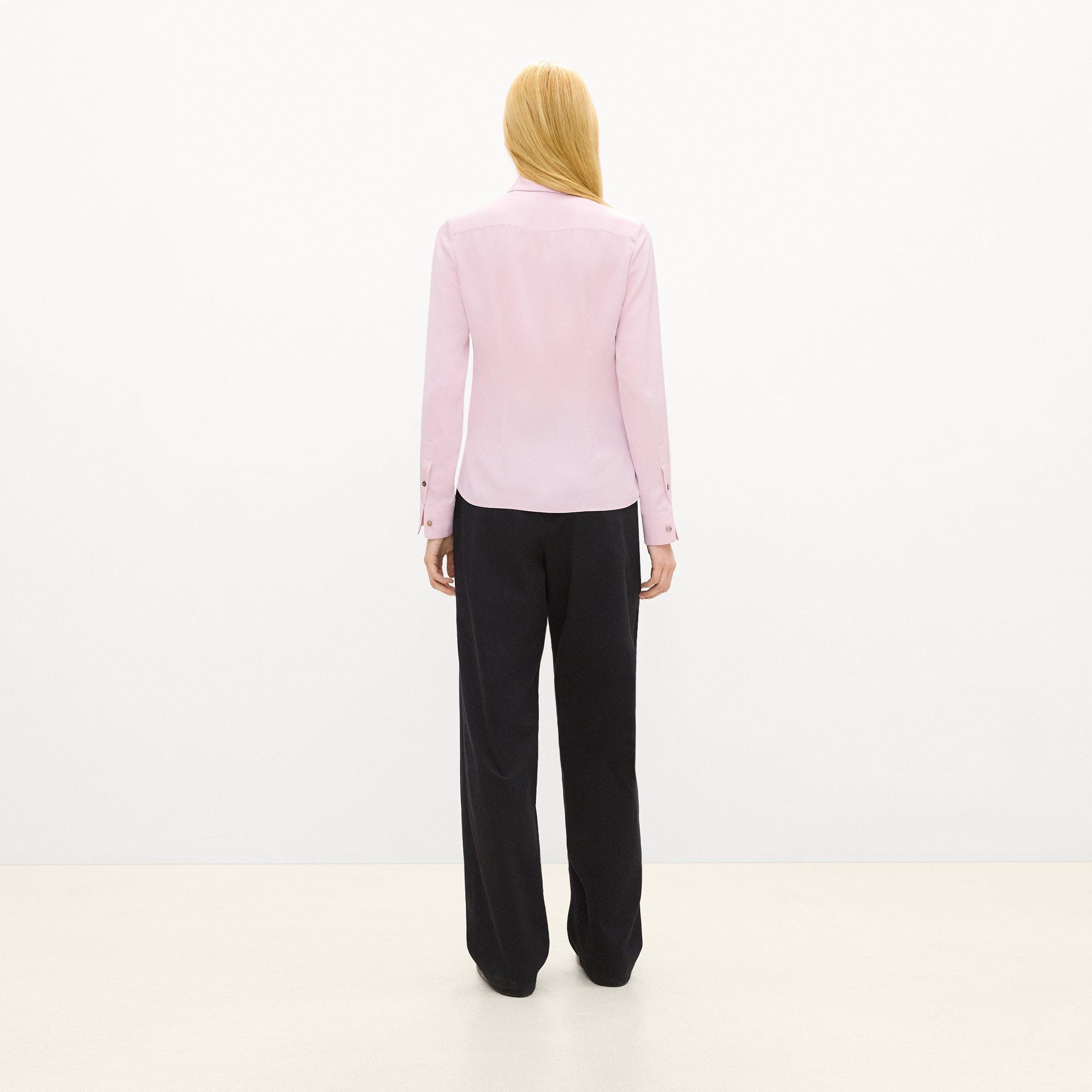 Fitted Shirt in Silk Georgette