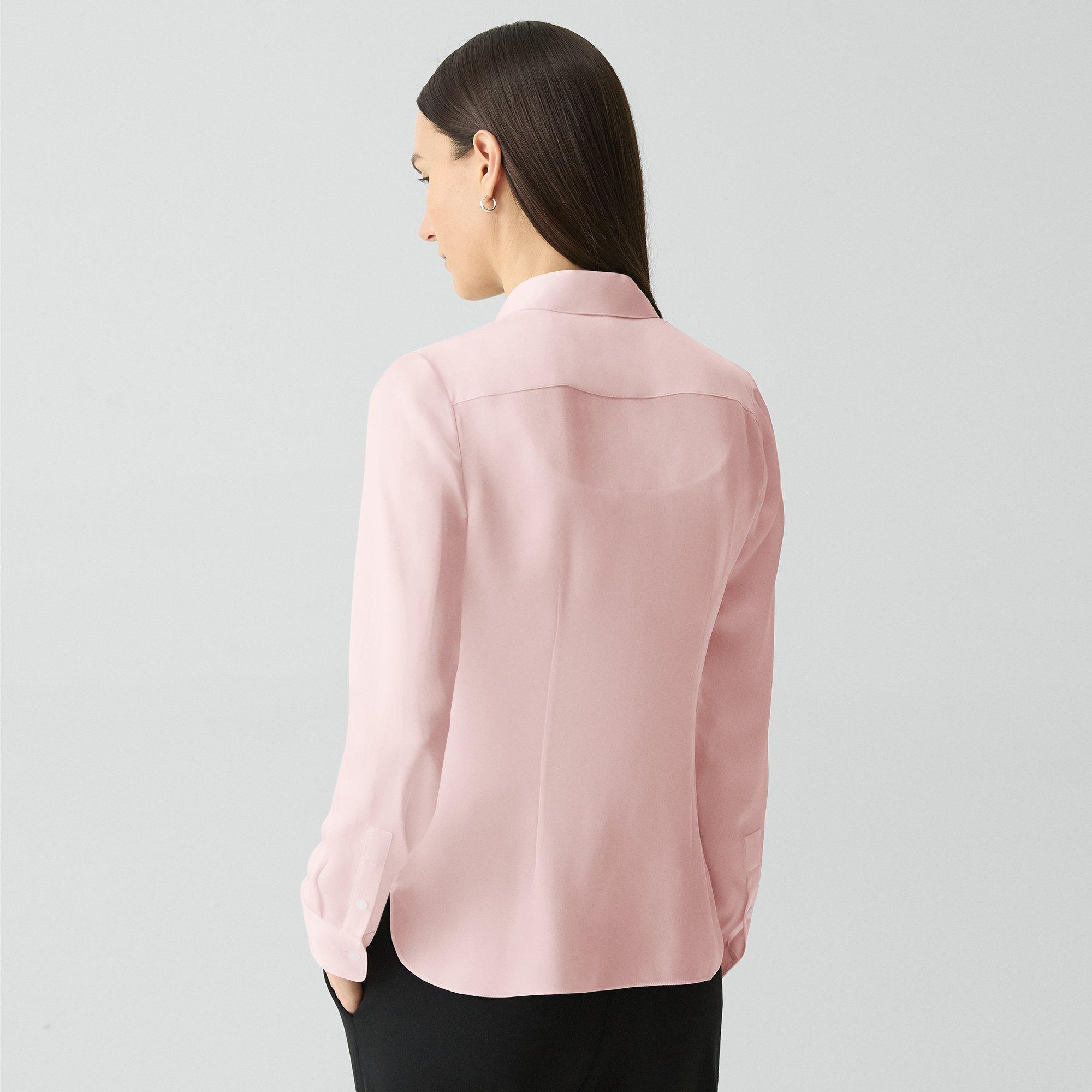 Fitted Shirt in Silk Georgette