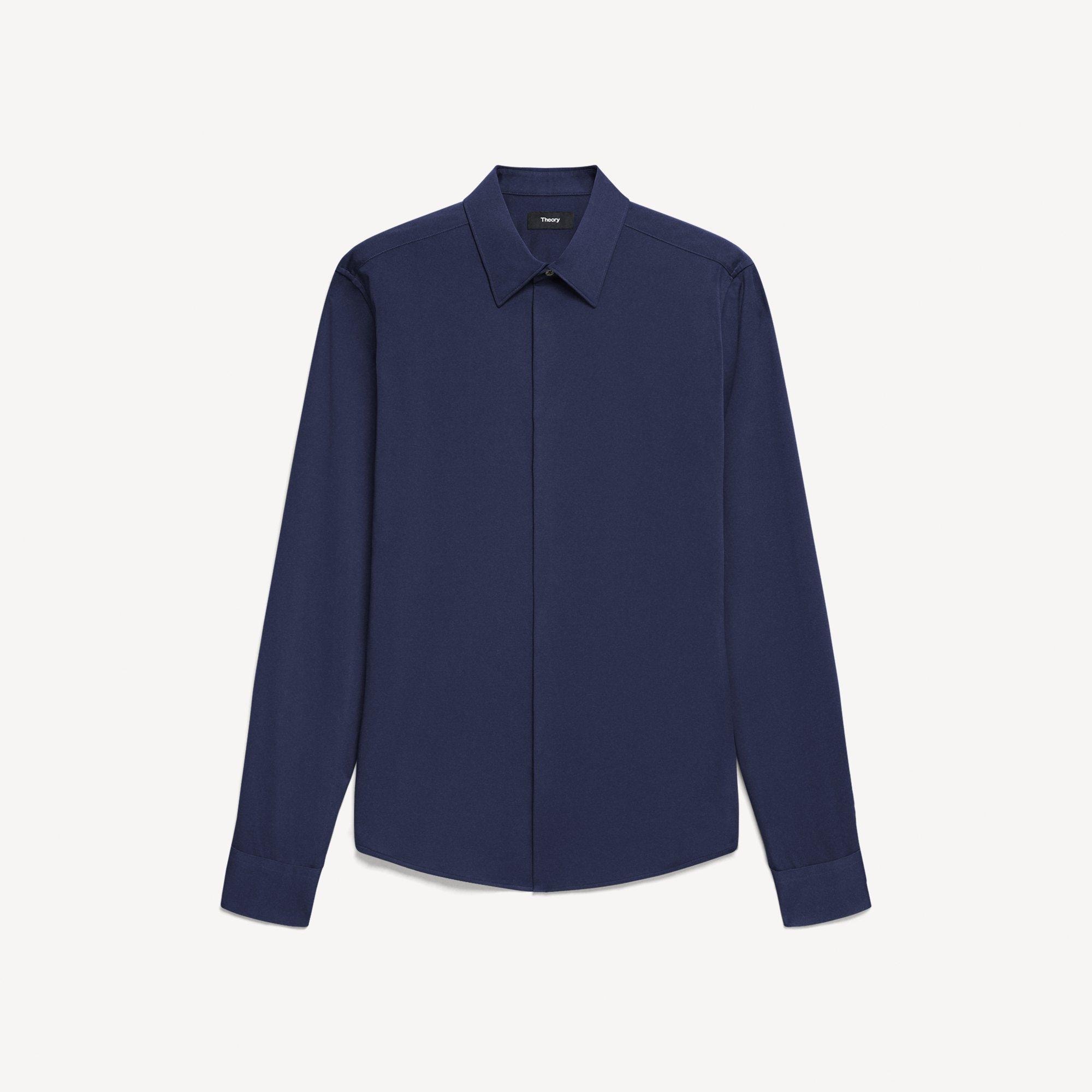 Fitted Shirt in Silk Georgette