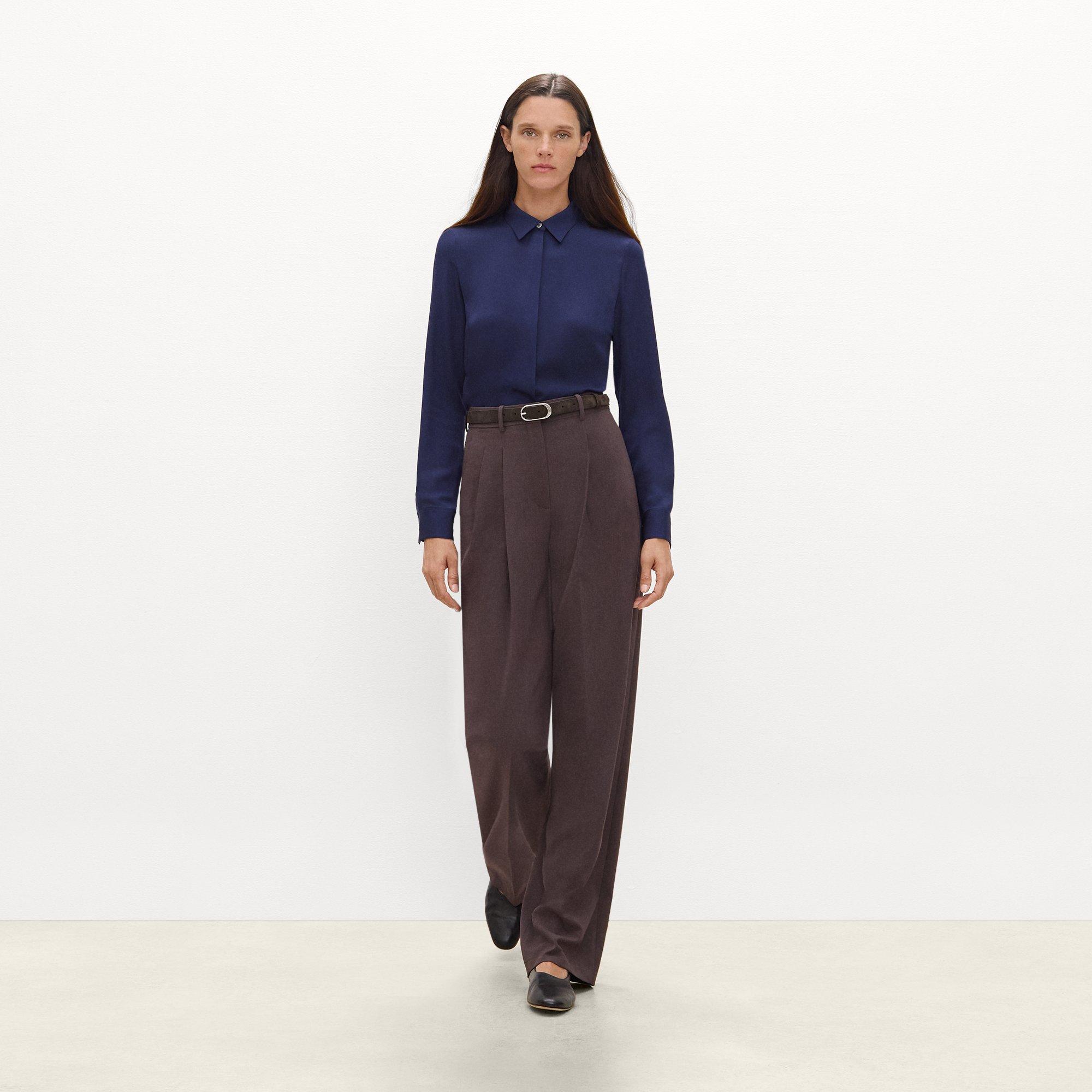 Fitted Shirt in Silk Georgette