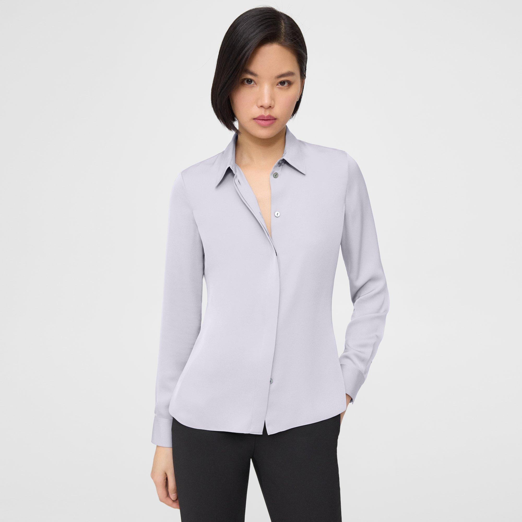 Chemise Ajustée en Georgette de Soie